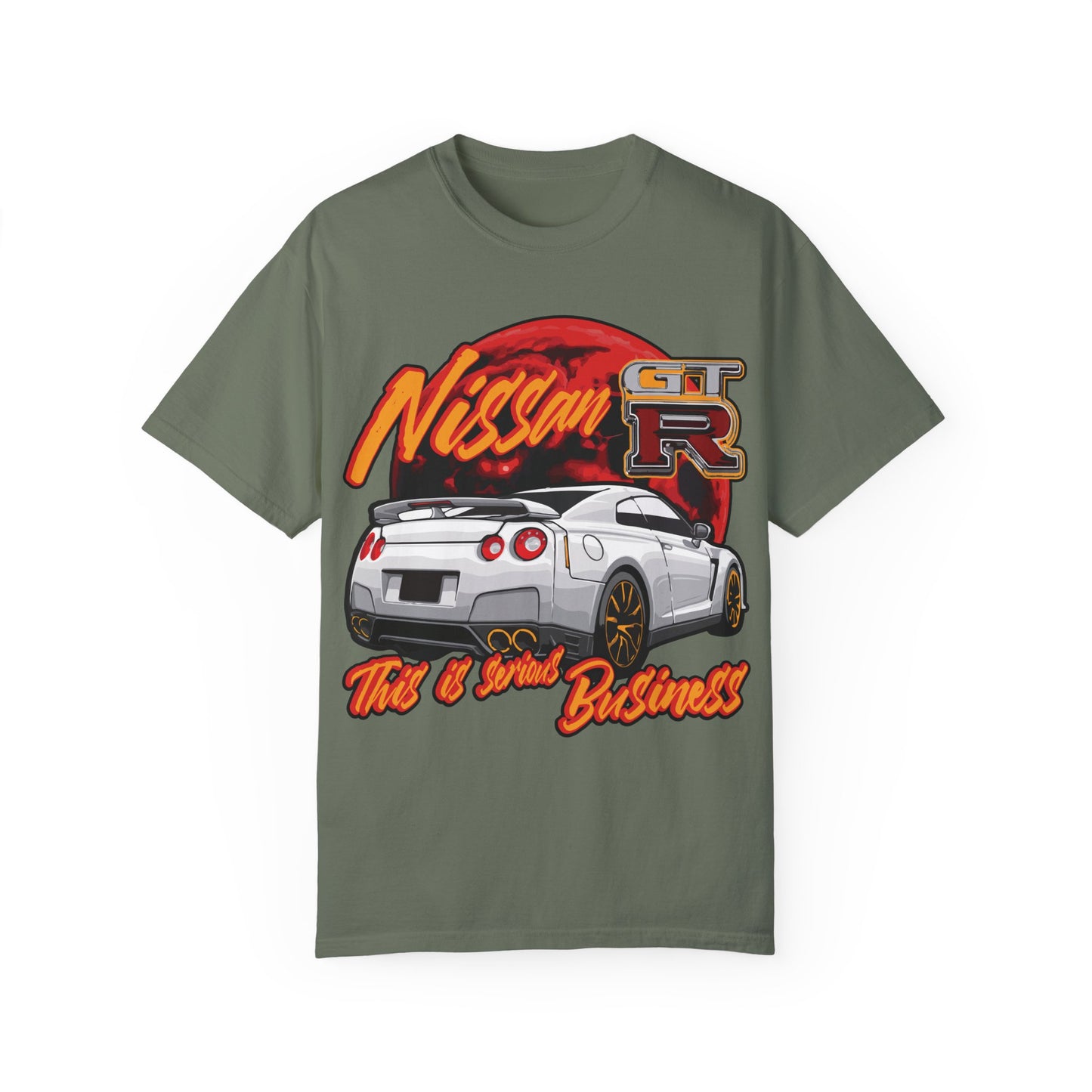 ${Nissan GT-R Unisex (Garment-Dyed T-Shirt)} ${Legendary cars Nissan GT-R Unisex (Garment-Dyed T-Shirt)} ${xadaprints.com} ${XADA PRINTS}