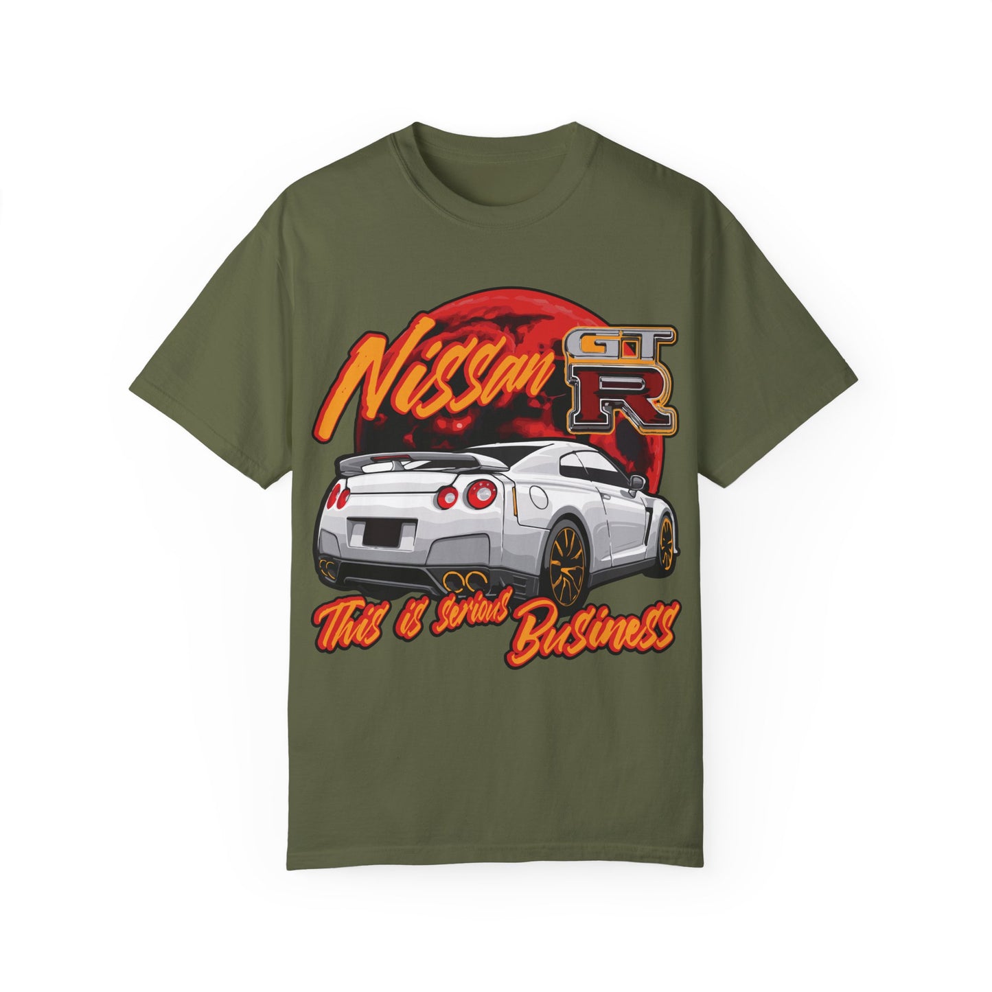 ${Nissan GT-R Unisex (Garment-Dyed T-Shirt)} ${Legendary cars Nissan GT-R Unisex (Garment-Dyed T-Shirt)} ${xadaprints.com} ${XADA PRINTS}