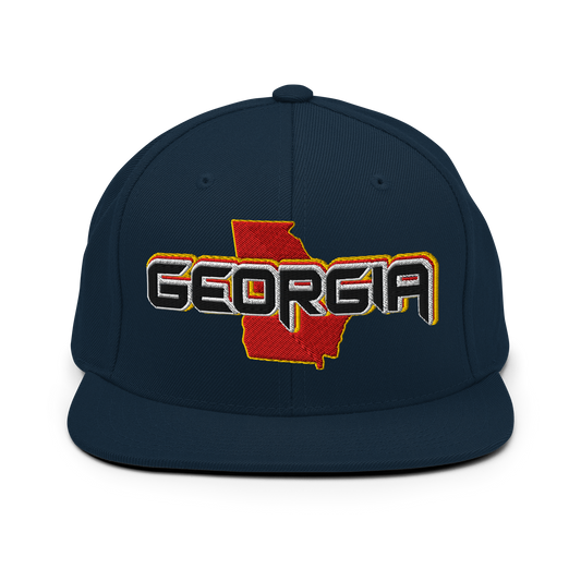 ${Georgia Baseball Cap} ${Cap with Georgia State map and Georgia name on it.} ${xadaprints.com} ${XADA PRINTS}