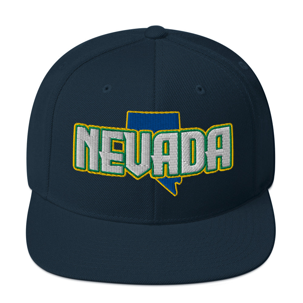 ${Nevada Baseball Cap} ${Cap with Nevada State map and Nevada name on it.} ${xadaprints.com} ${XADA PRINTS}