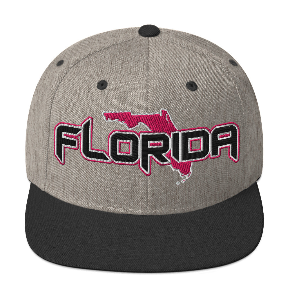 ${Florida Baseball Cap} ${Cap with Florida State map and Florida name on it.} ${xadaprints.com} ${XADA PRINTS}