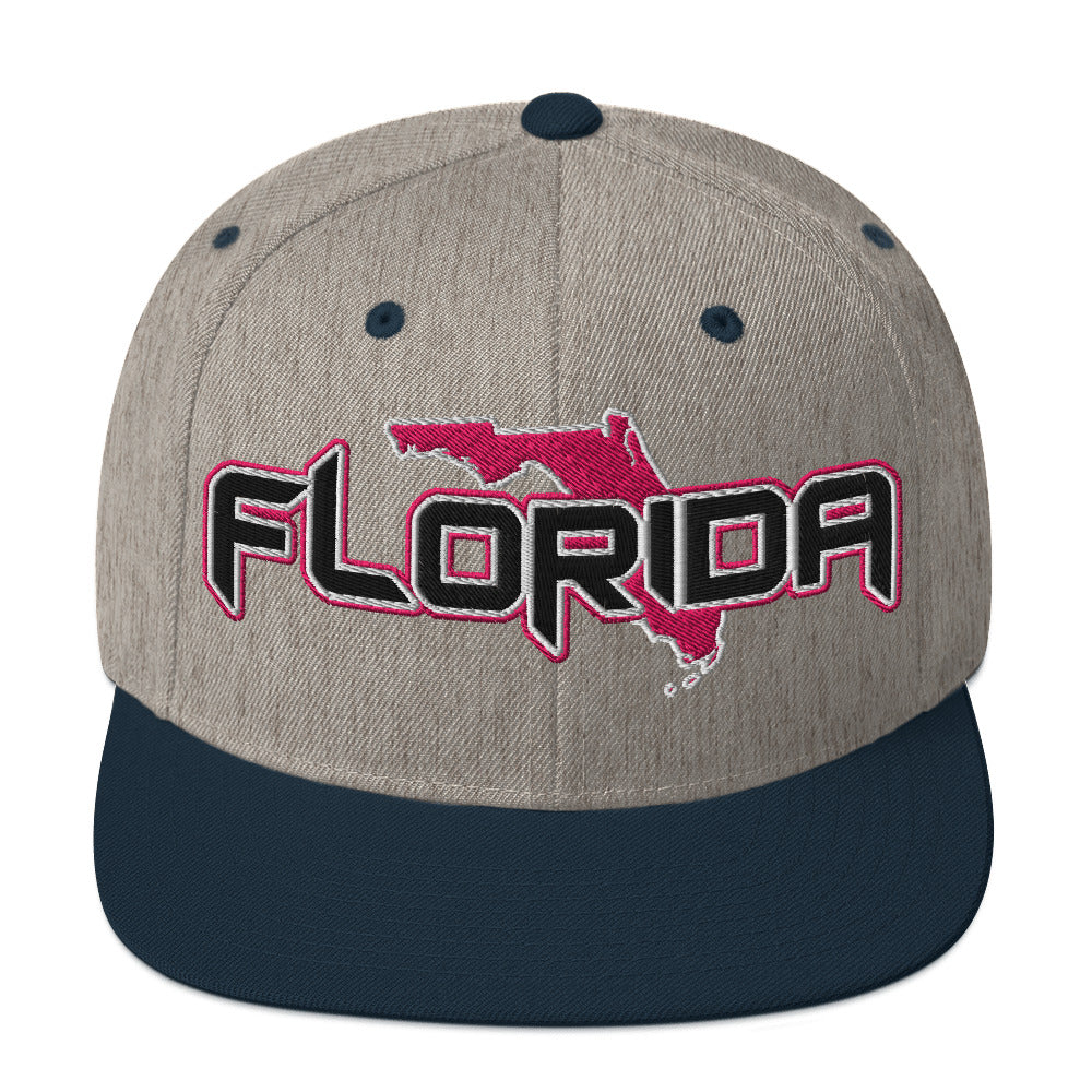 ${Florida Baseball Cap} ${Cap with Florida State map and Florida name on it.} ${xadaprints.com} ${XADA PRINTS}