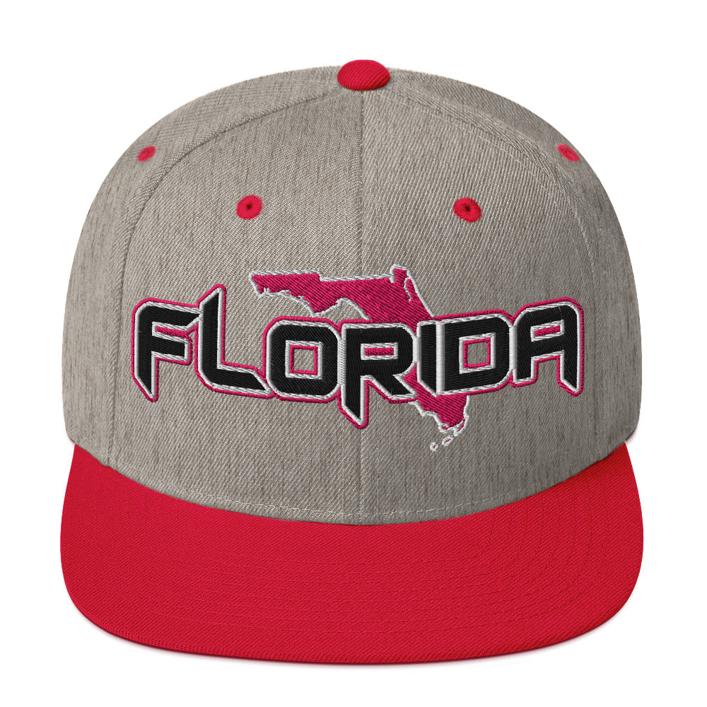 ${Florida Baseball Cap} ${Cap with Florida State map and Florida name on it.} ${xadaprints.com} ${XADA PRINTS}