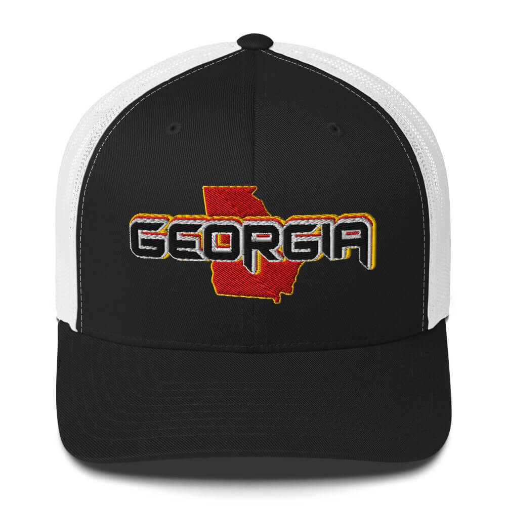 ${Georgia Baseball Cap} ${Cap with Georgia State map and Georgia name on it.} ${xadaprints.com} ${XADA PRINTS}