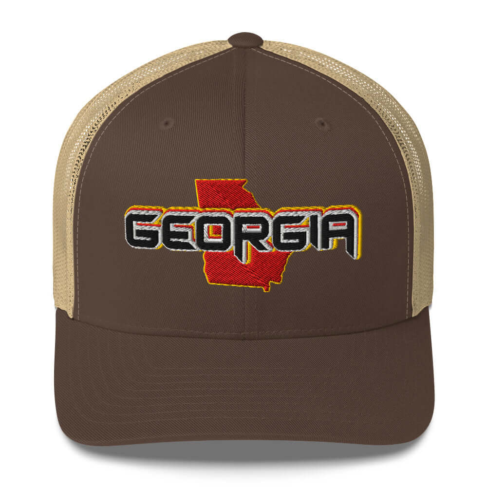 ${Georgia Baseball Cap} ${Cap with Georgia State map and Georgia name on it.} ${xadaprints.com} ${XADA PRINTS}