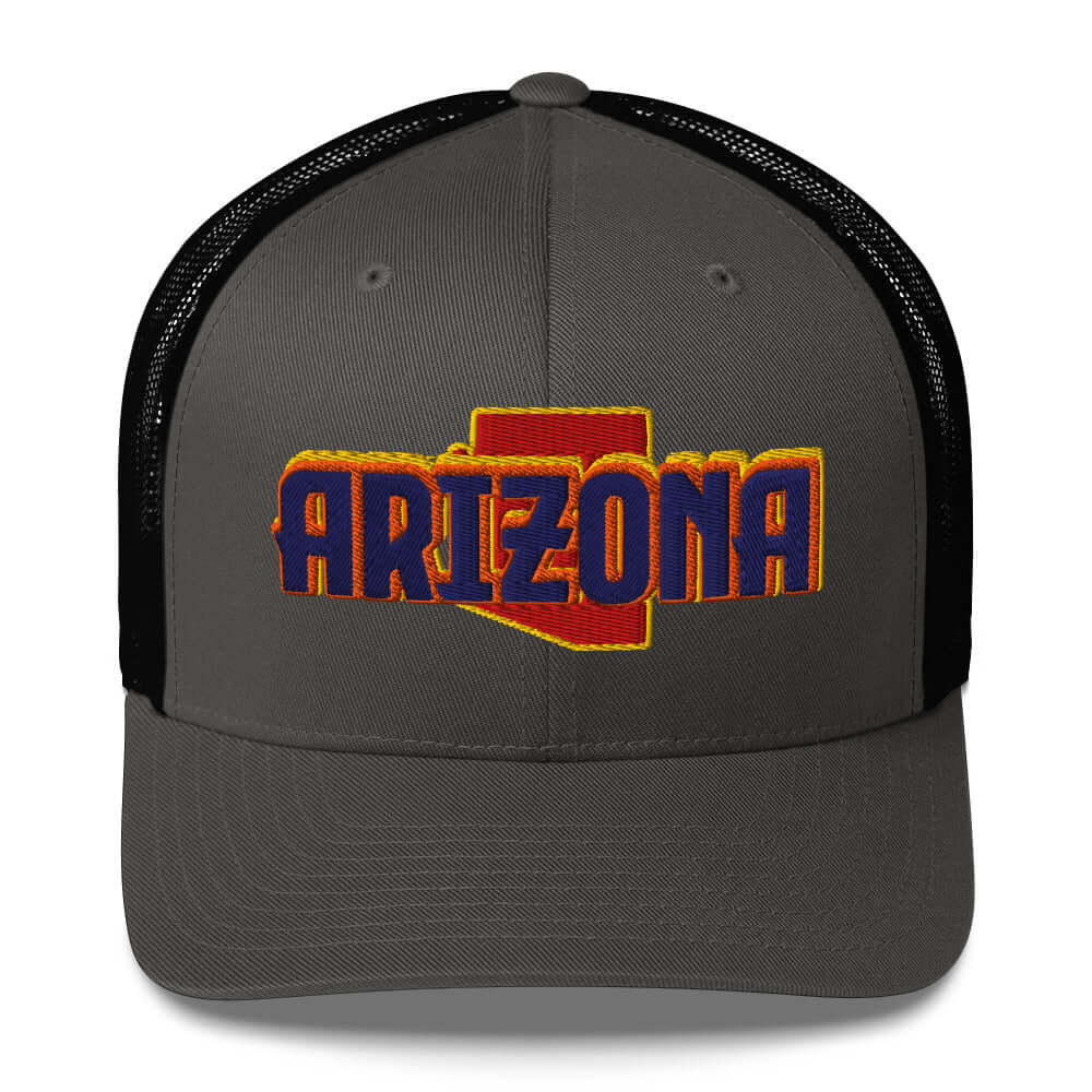 ${Arizona Trucker Cap} ${Cap with Arizona State map and Arizona name on it.} ${xadaprints.com} ${XADA PRINTS}