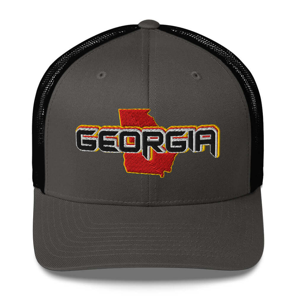 ${Georgia Baseball Cap} ${Cap with Georgia State map and Georgia name on it.} ${xadaprints.com} ${XADA PRINTS}