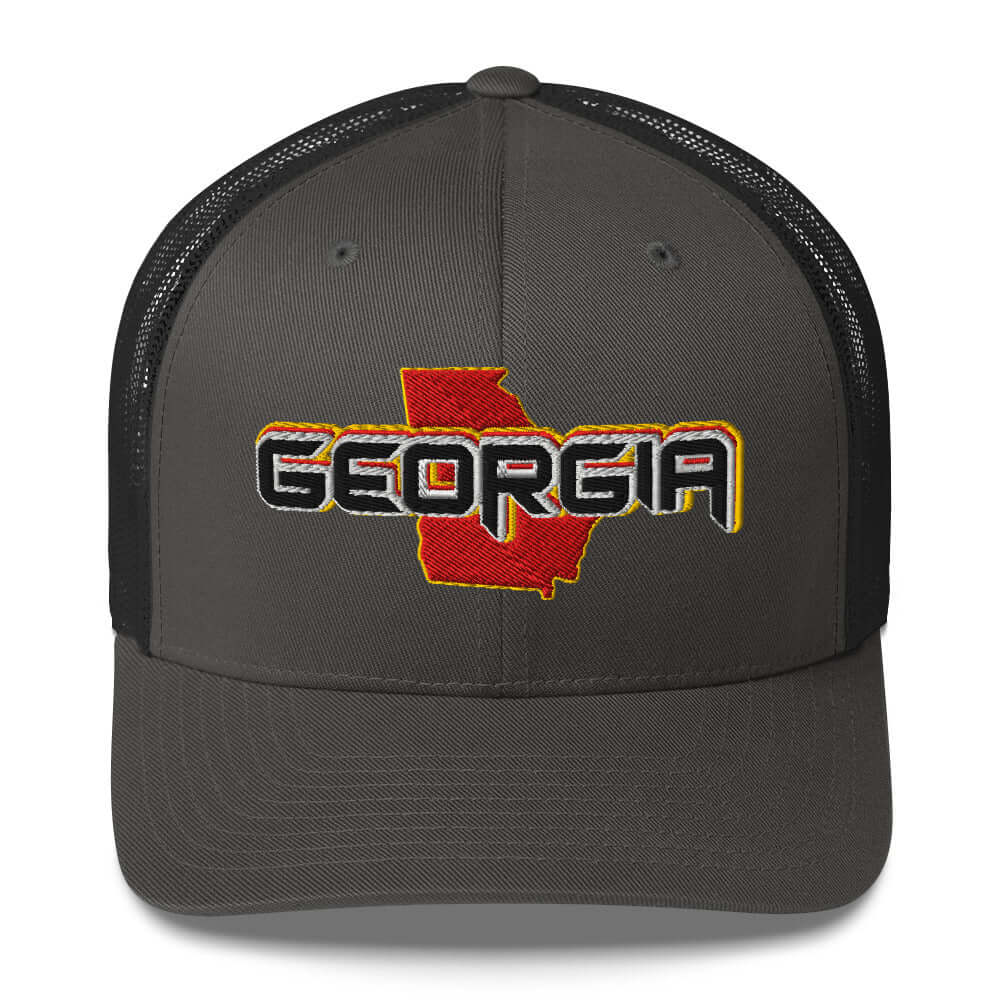 ${Georgia Baseball Cap} ${Cap with Georgia State map and Georgia name on it.} ${xadaprints.com} ${XADA PRINTS}