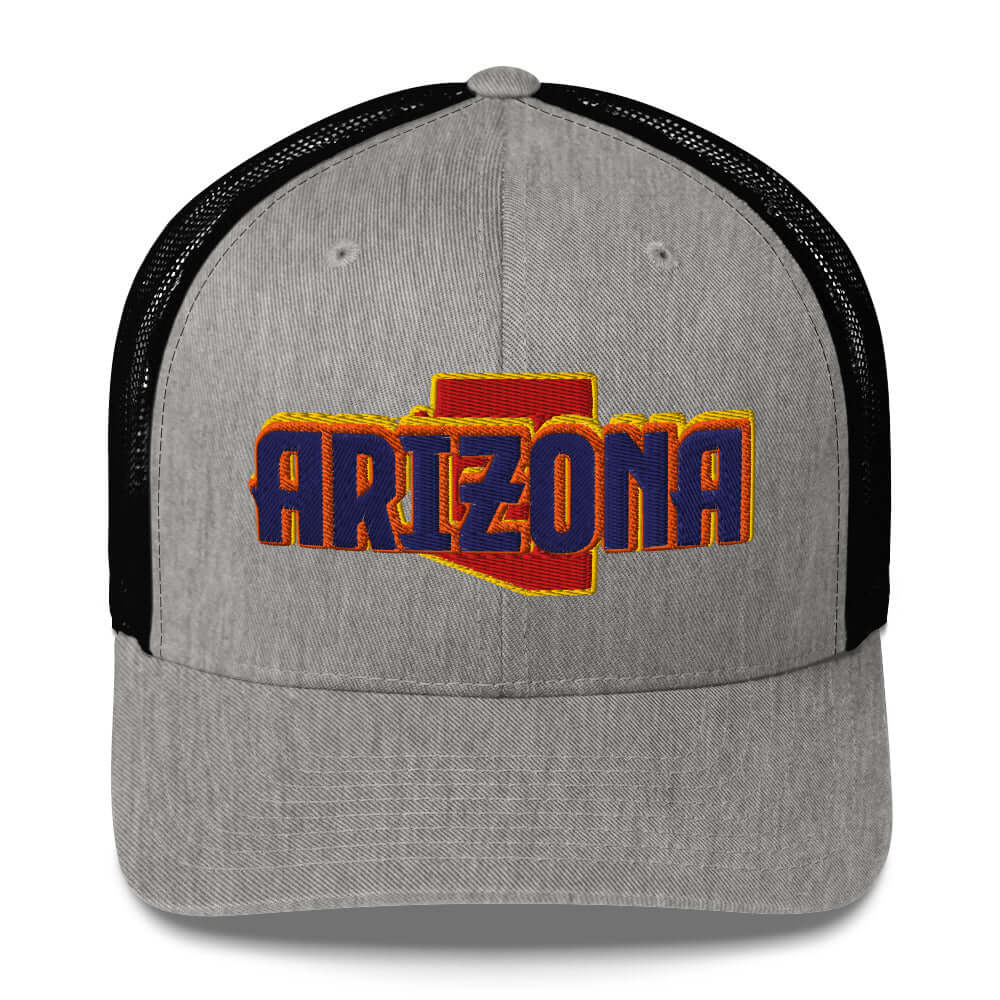${Arizona Trucker Cap} ${Cap with Arizona State map and Arizona name on it.} ${xadaprints.com} ${XADA PRINTS}