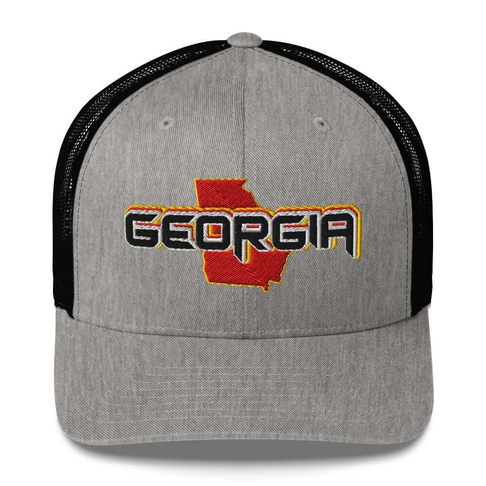 ${Georgia Baseball Cap} ${Cap with Georgia State map and Georgia name on it.} ${xadaprints.com} ${XADA PRINTS}
