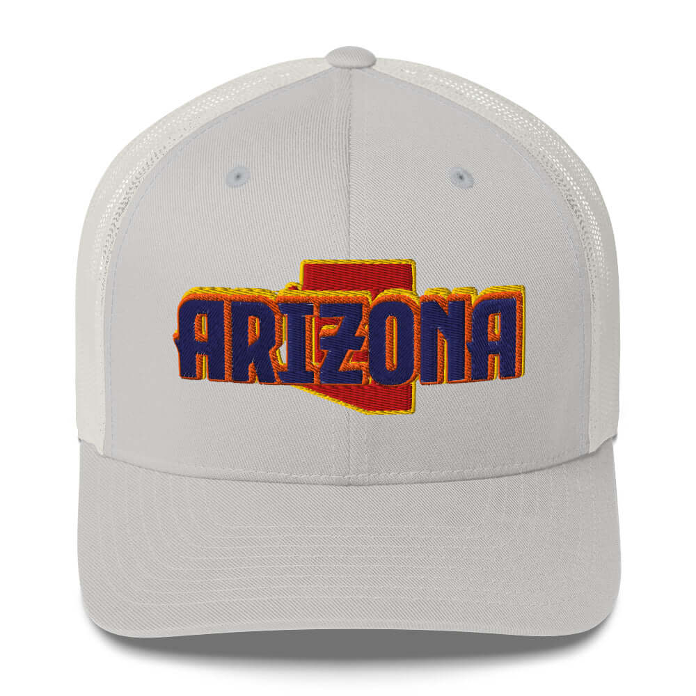${Arizona Trucker Cap} ${Cap with Arizona State map and Arizona name on it.} ${xadaprints.com} ${XADA PRINTS}