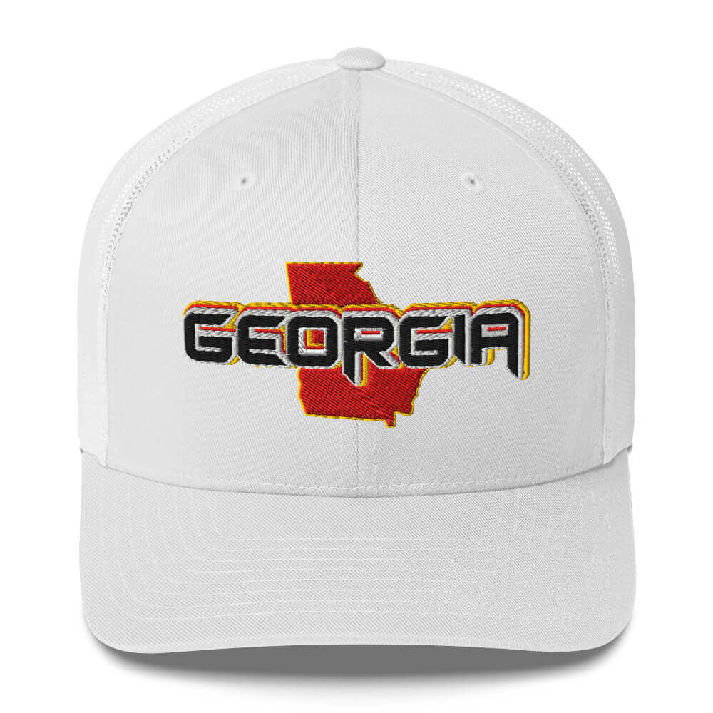 ${Georgia Baseball Cap} ${Cap with Georgia State map and Georgia name on it.} ${xadaprints.com} ${XADA PRINTS}