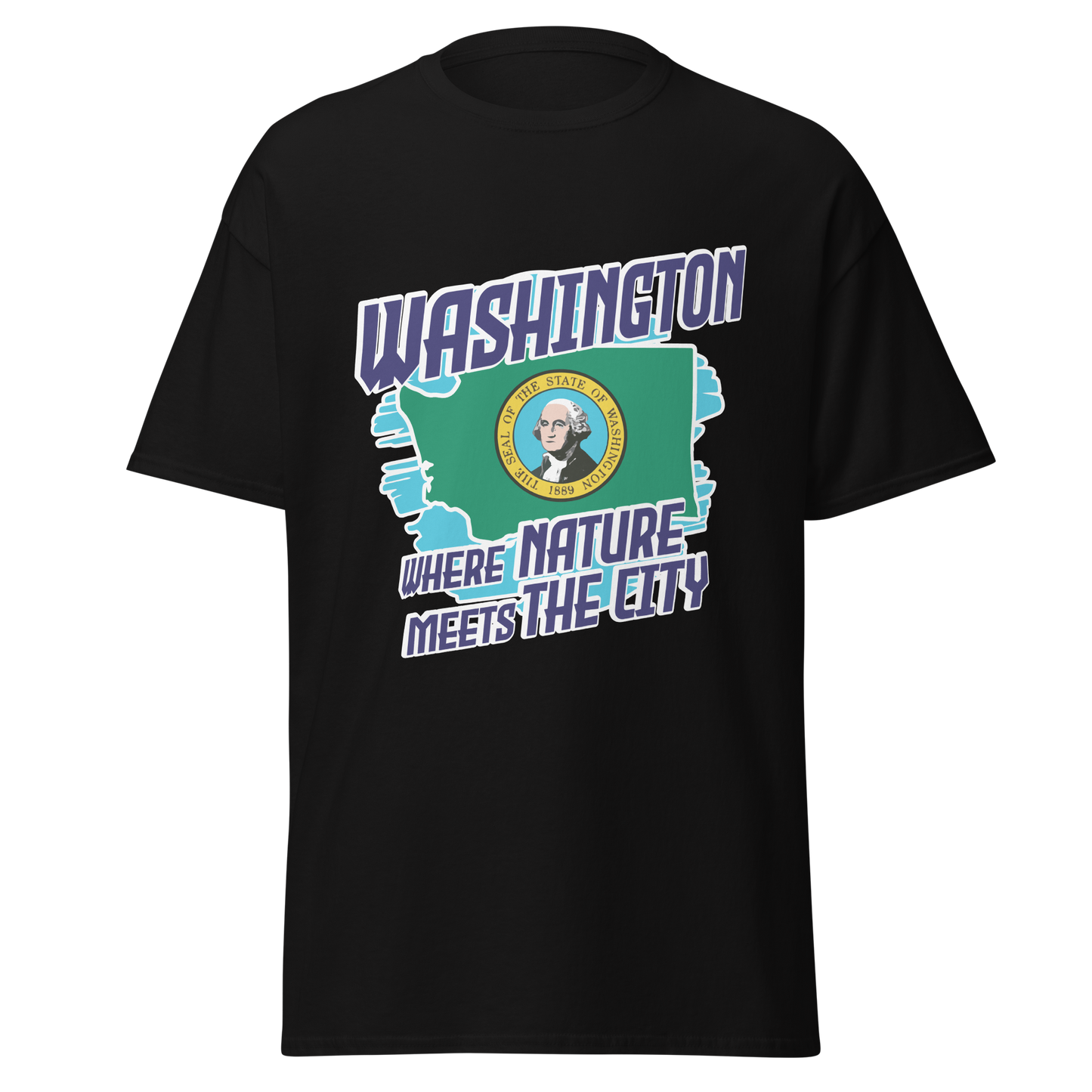 ${Washington State - Unisex t-shirt} ${USA Love Washington State Unisex t-shirt} ${xadaprints.com} ${XADA PRINTS}