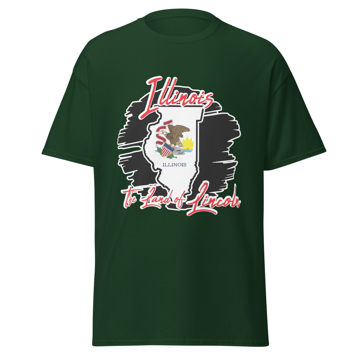 ${Illinois State - Unisex t-shirt} ${USA Love Illinois State Unisex t-shirt} ${xadaprints.com} ${XADA PRINTS}