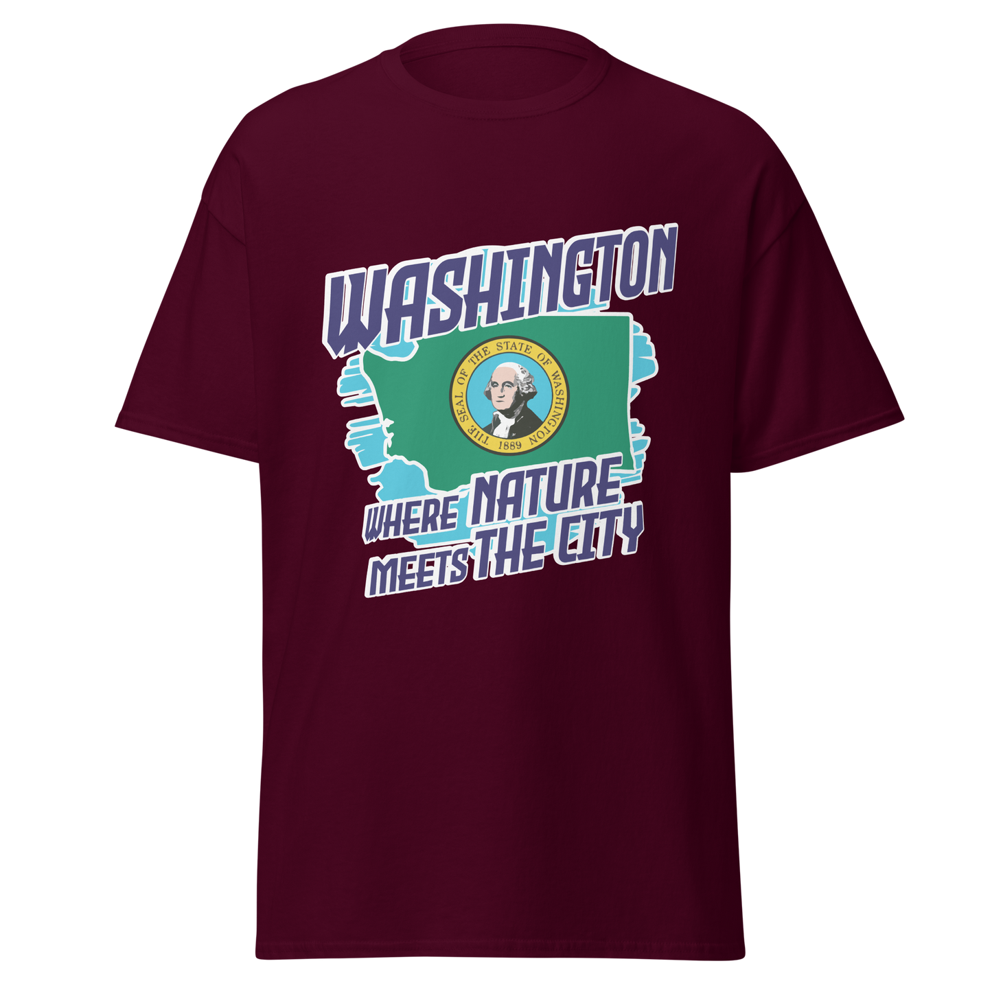 ${Washington State - Unisex t-shirt} ${USA Love Washington State Unisex t-shirt} ${xadaprints.com} ${XADA PRINTS}