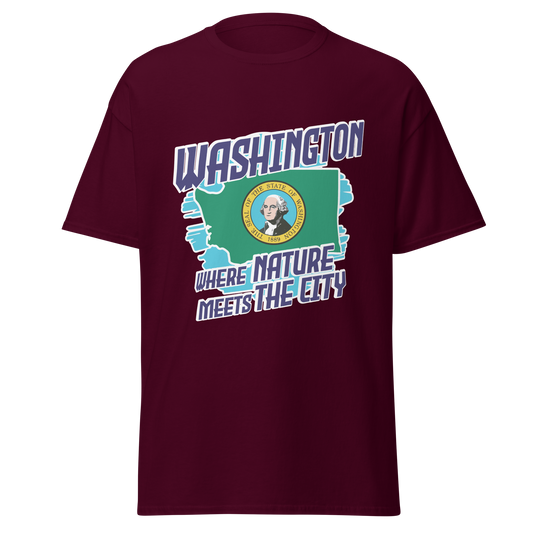 ${Washington State - Unisex t-shirt} ${USA Love Washington State Unisex t-shirt} ${xadaprints.com} ${XADA PRINTS}