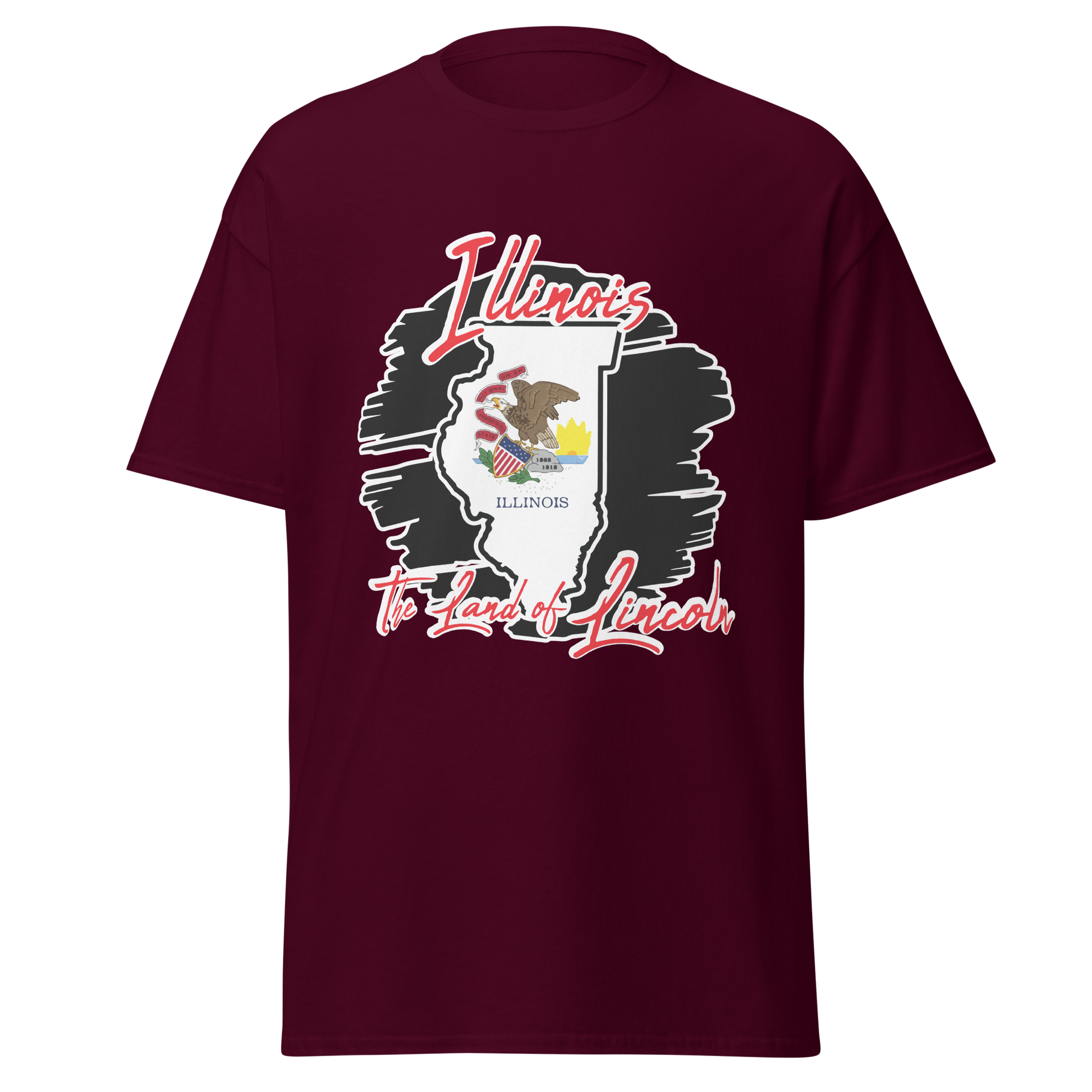 ${Illinois State - Unisex t-shirt} ${USA Love Illinois State Unisex t-shirt} ${xadaprints.com} ${XADA PRINTS}