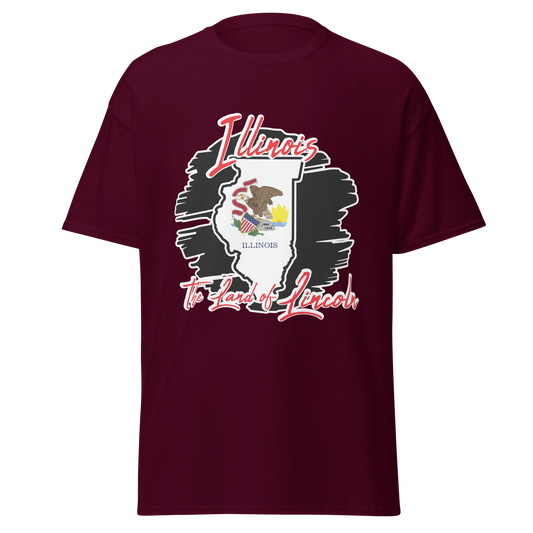 ${Illinois State - Unisex t-shirt} ${USA Love Illinois State Unisex t-shirt} ${xadaprints.com} ${XADA PRINTS}