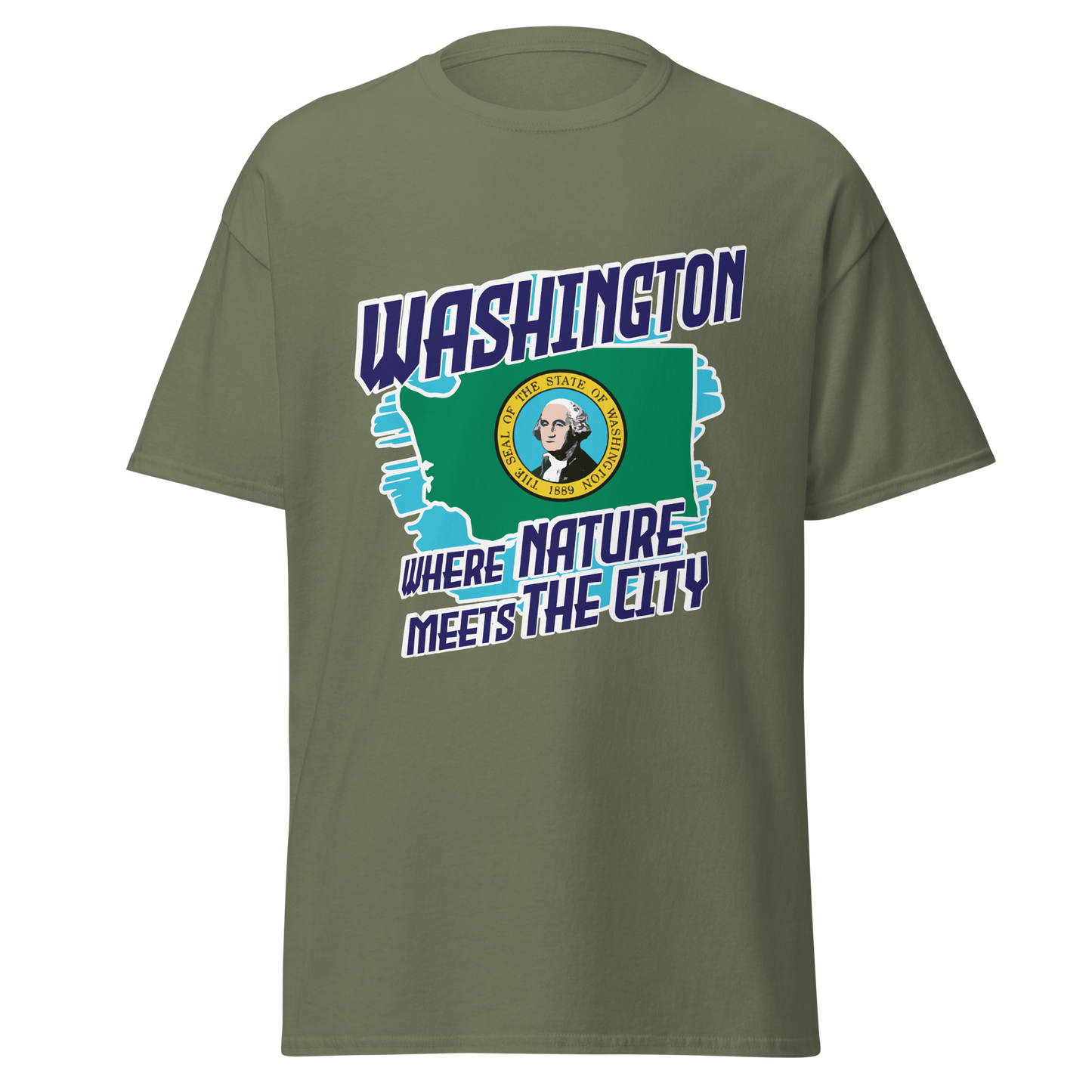 ${Washington State - Unisex t-shirt} ${USA Love Washington State Unisex t-shirt} ${xadaprints.com} ${XADA PRINTS}