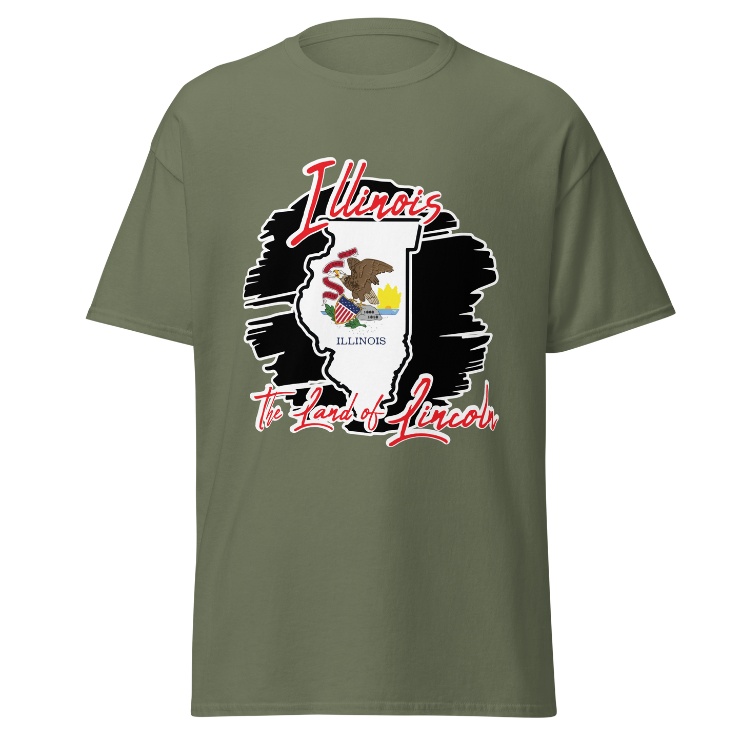 ${Illinois State - Unisex t-shirt} ${USA Love Illinois State Unisex t-shirt} ${xadaprints.com} ${XADA PRINTS}