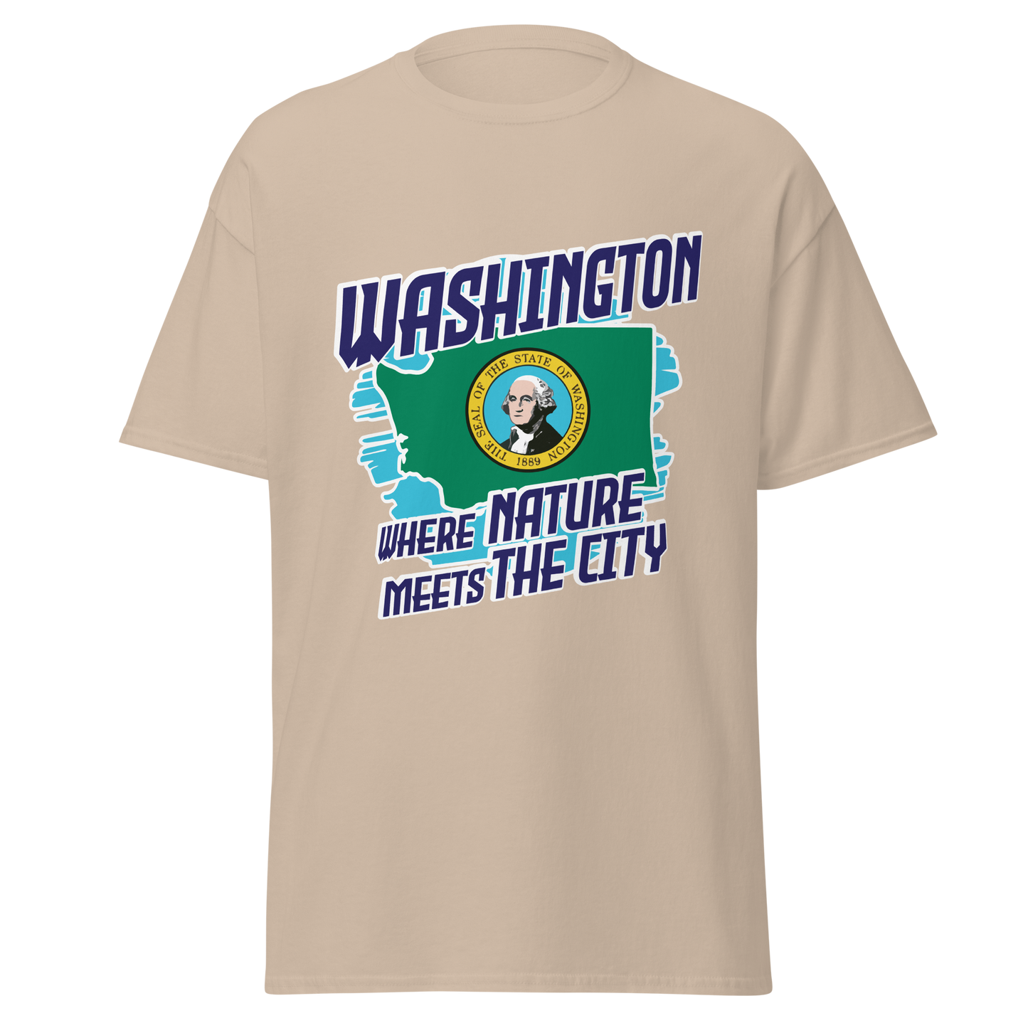 ${Washington State - Unisex t-shirt} ${USA Love Washington State Unisex t-shirt} ${xadaprints.com} ${XADA PRINTS}