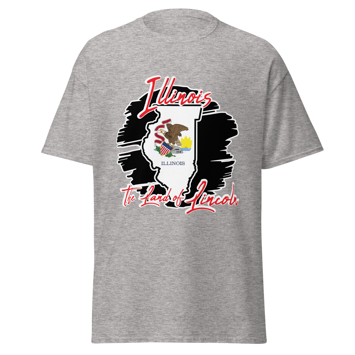 ${Illinois State - Unisex t-shirt} ${USA Love Illinois State Unisex t-shirt} ${xadaprints.com} ${XADA PRINTS}
