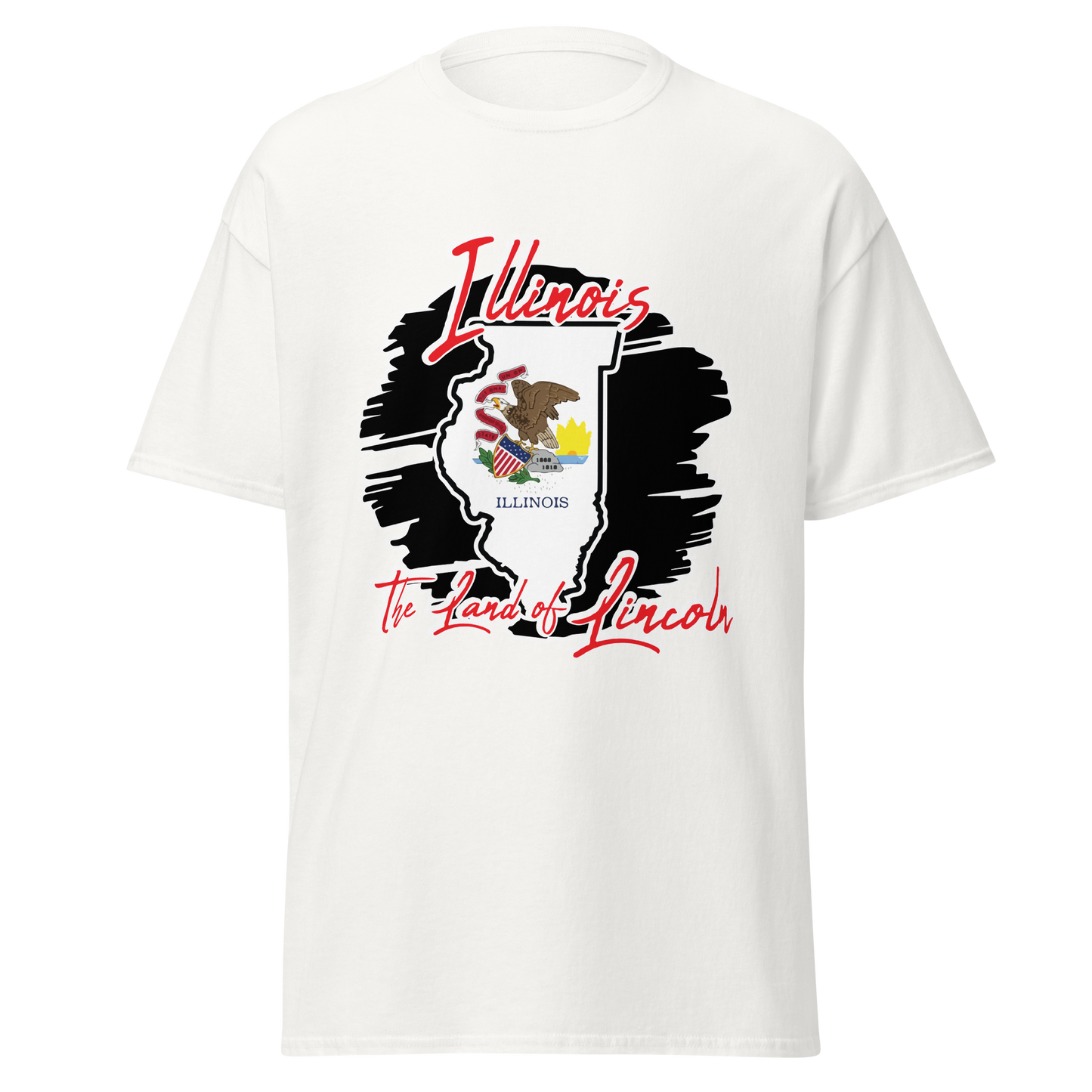 ${Illinois State - Unisex t-shirt} ${USA Love Illinois State Unisex t-shirt} ${xadaprints.com} ${XADA PRINTS}