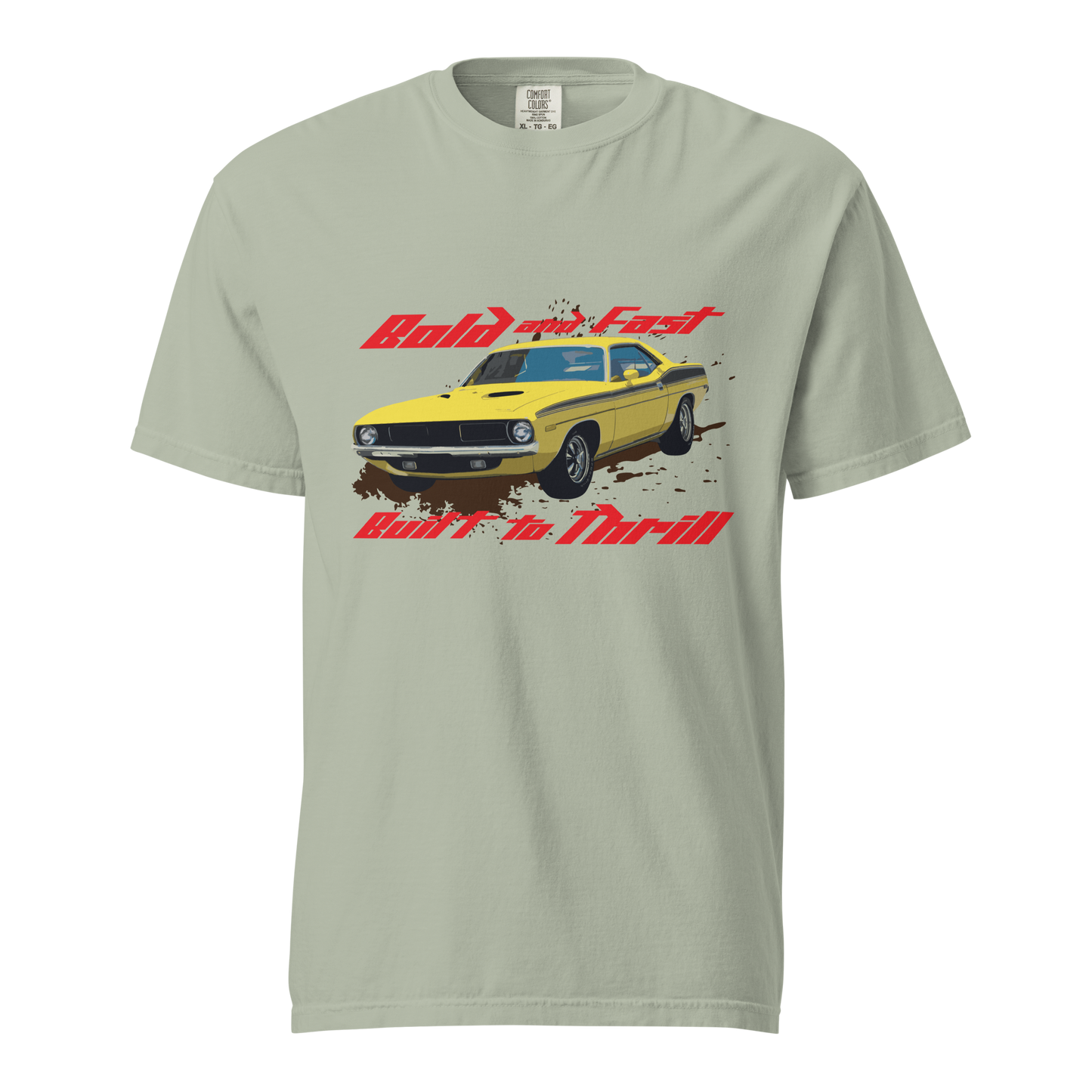 ${Plymouth Cuda (Heavyweight t-shirt)} ${Muscle Car Plymouth Cuda Unisex (Heavyweight t-shirt)} ${xadaprints.com} ${XADA PRINTS}