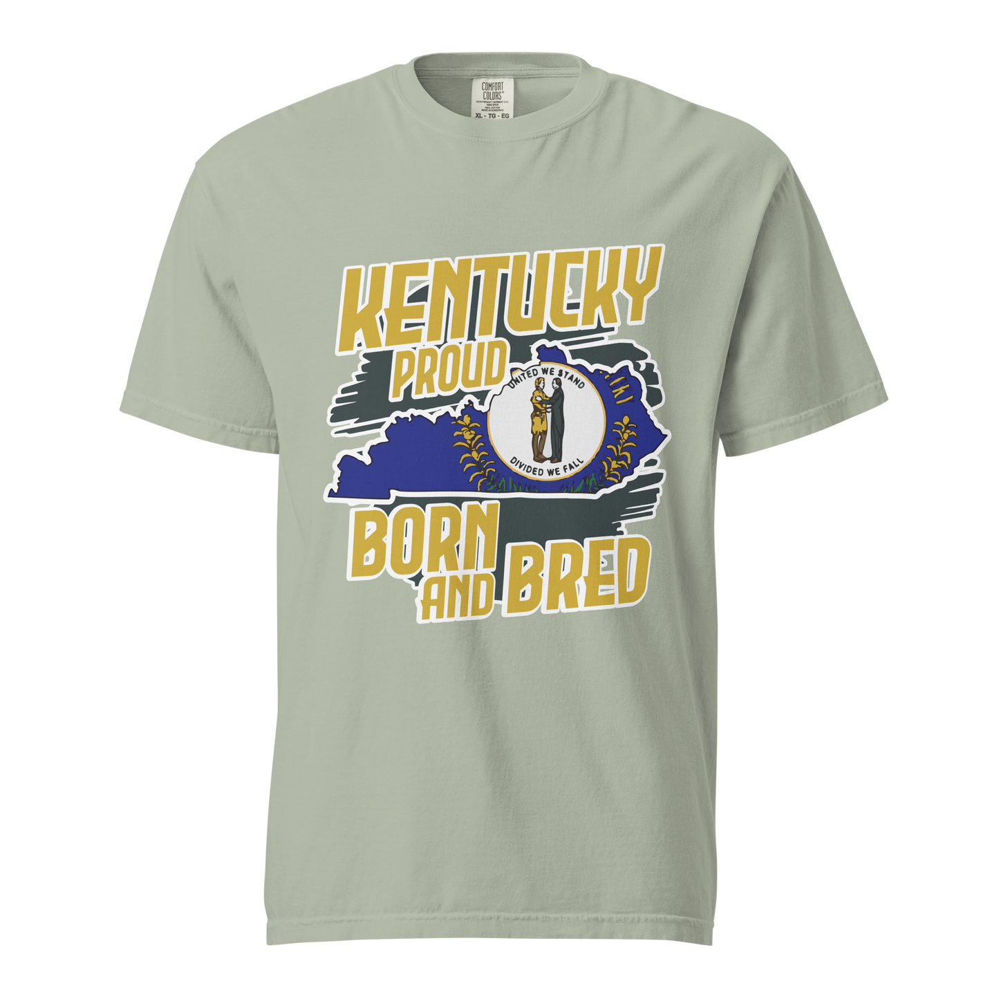 ${Kentucky State (Heavyweight t-shirt)} ${USA Love Kentucky State Unisex Garment-dyed t-shirt} ${xadaprints.com} ${XADA PRINTS