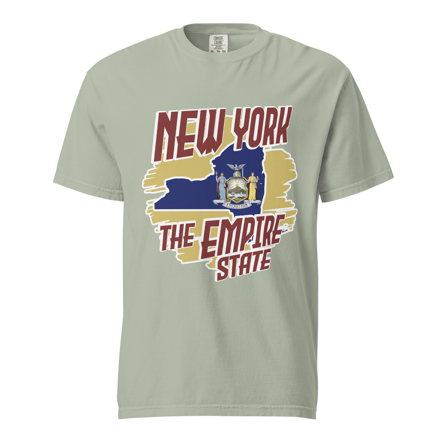 ${New York State (Heavyweight t-shirt)} ${USA Love New York State Unisex Garment-dyed t-shirt} ${xadaprints.com} ${XADA PRINTS