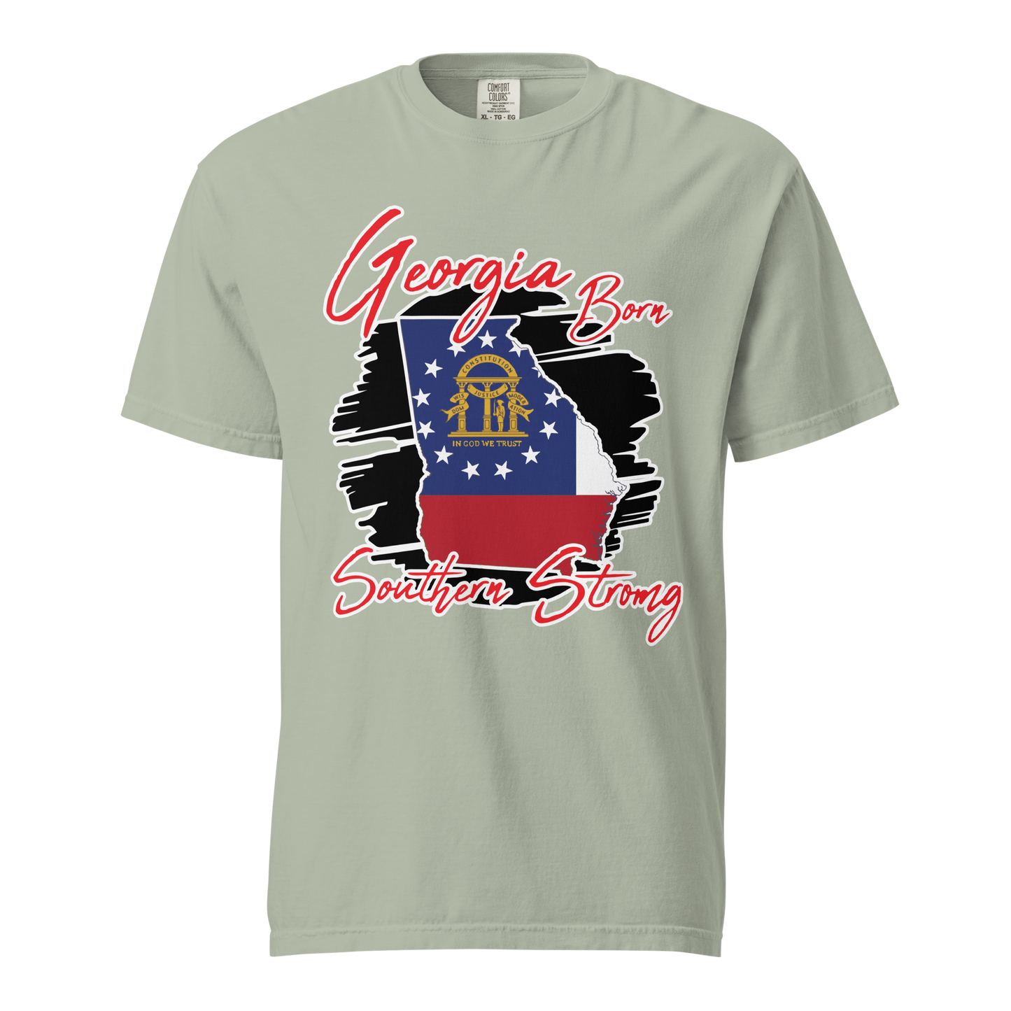 ${Georgia State (Heavyweight t-shirt)} ${USA Love Georgia State Unisex Garment-dyed t-shirt} ${xadaprints.com} ${XADA PRINTS