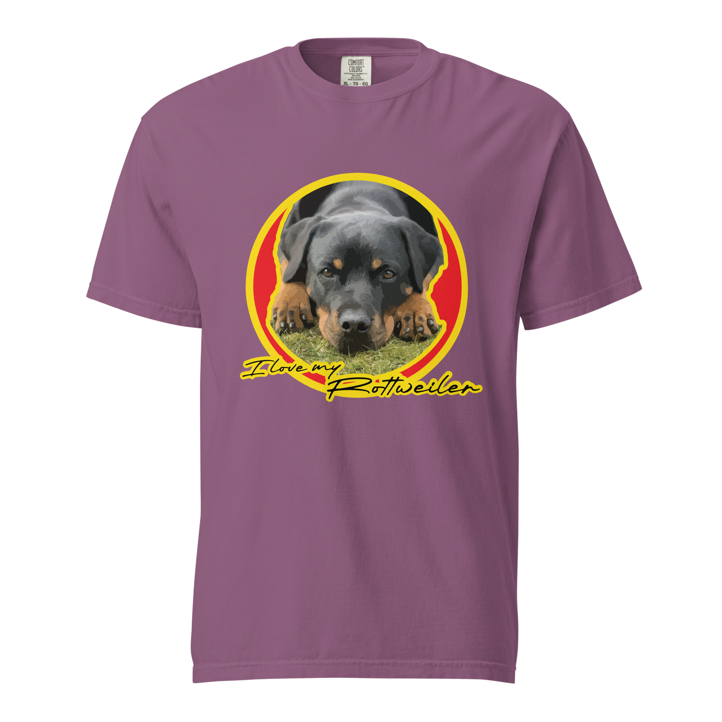 ${Rottweiler (Heavyweight t-shirt)} ${Pet Lovers Rottweiler Unisex (Heavyweight t-shirt)} ${xadaprints.com} ${XADA PRINTS}