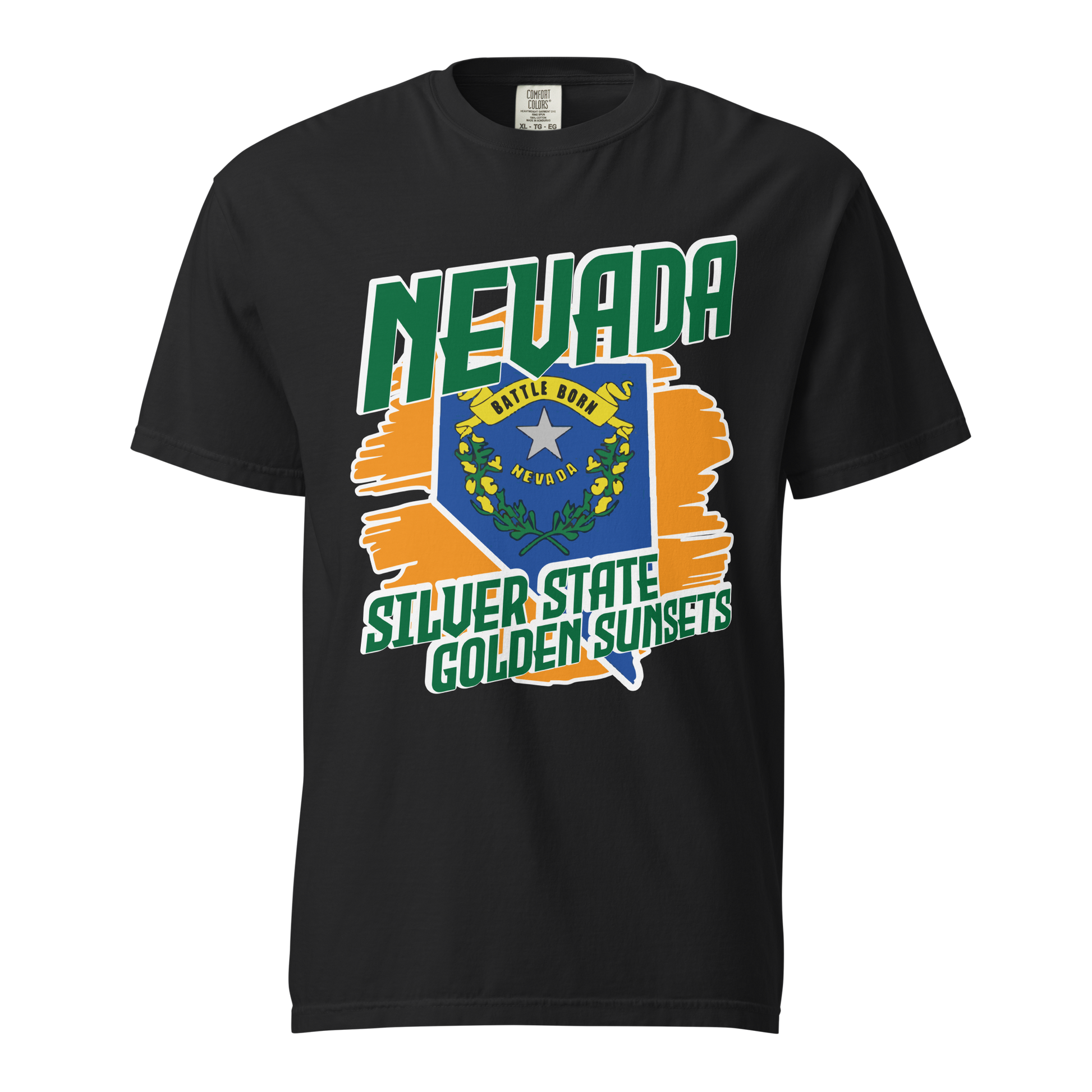 ${Nevada State (Heavyweight t-shirt)} ${USA Love Nevada State Unisex Garment-dyed t-shirt} ${xadaprints.com} ${XADA PRINTS