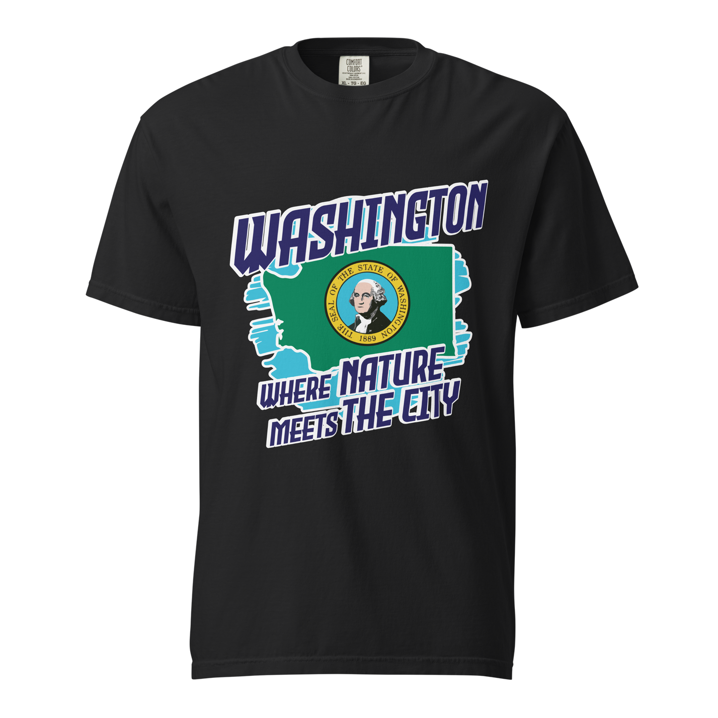 ${Washington State (Heavyweight t-shirt)} ${USA Love Washington State Unisex Garment-dyed t-shirt} ${xadaprints.com} ${XADA PRINTS