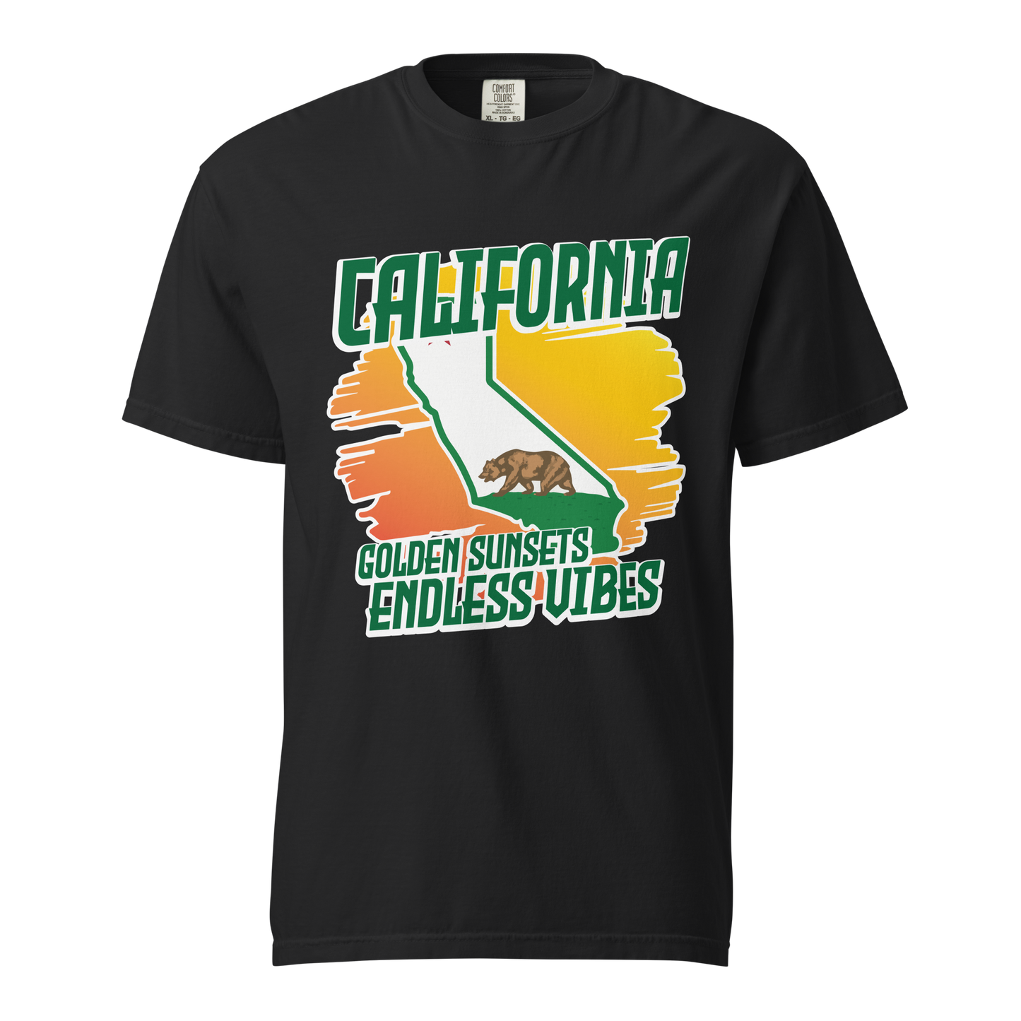 ${California State (Heavyweight t-shirt)} ${USA Love California State Unisex Garment-dyed t-shirt} ${xadaprints.com} ${XADA PRINTS