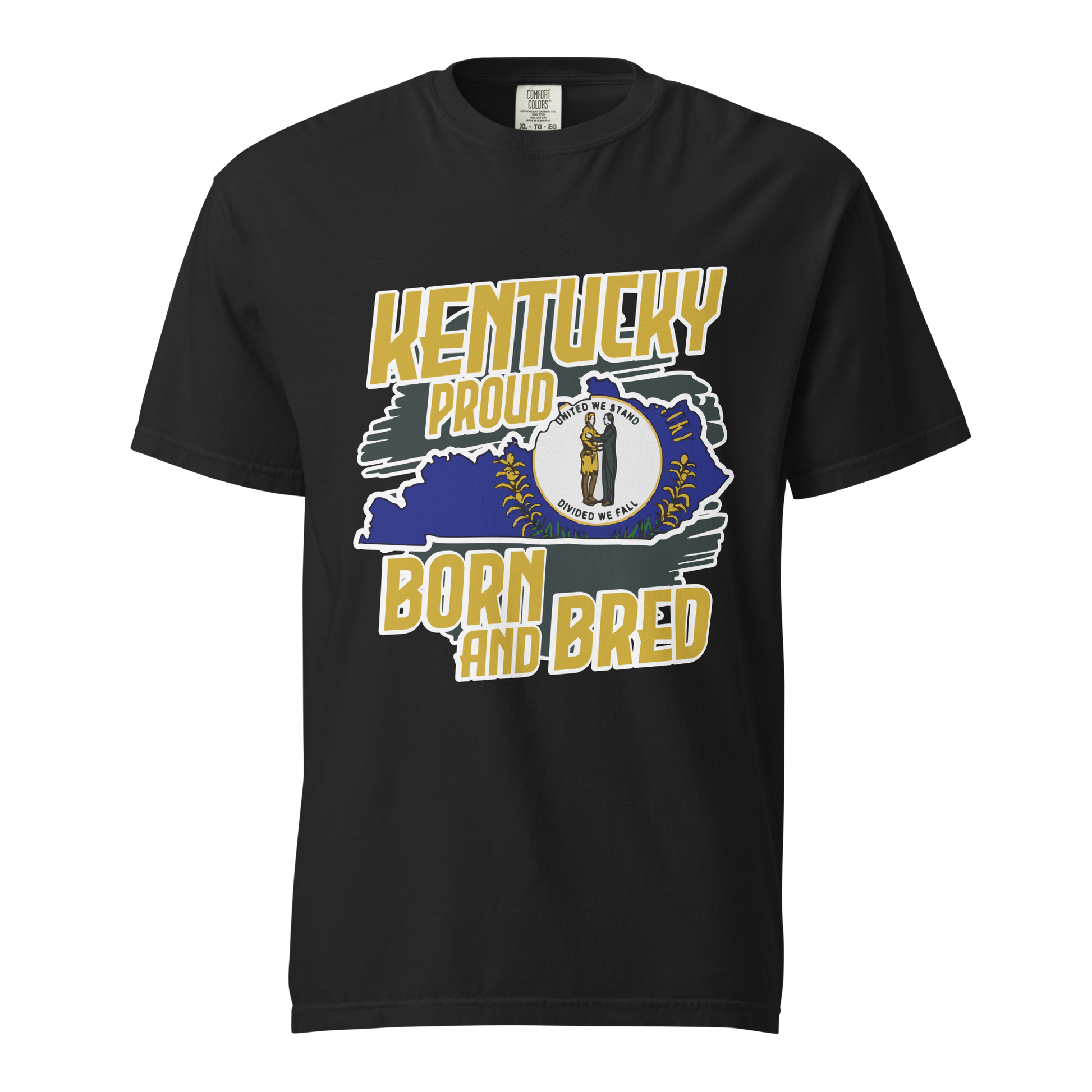 ${Kentucky State (Heavyweight t-shirt)} ${USA Love Kentucky State Unisex Garment-dyed t-shirt} ${xadaprints.com} ${XADA PRINTS