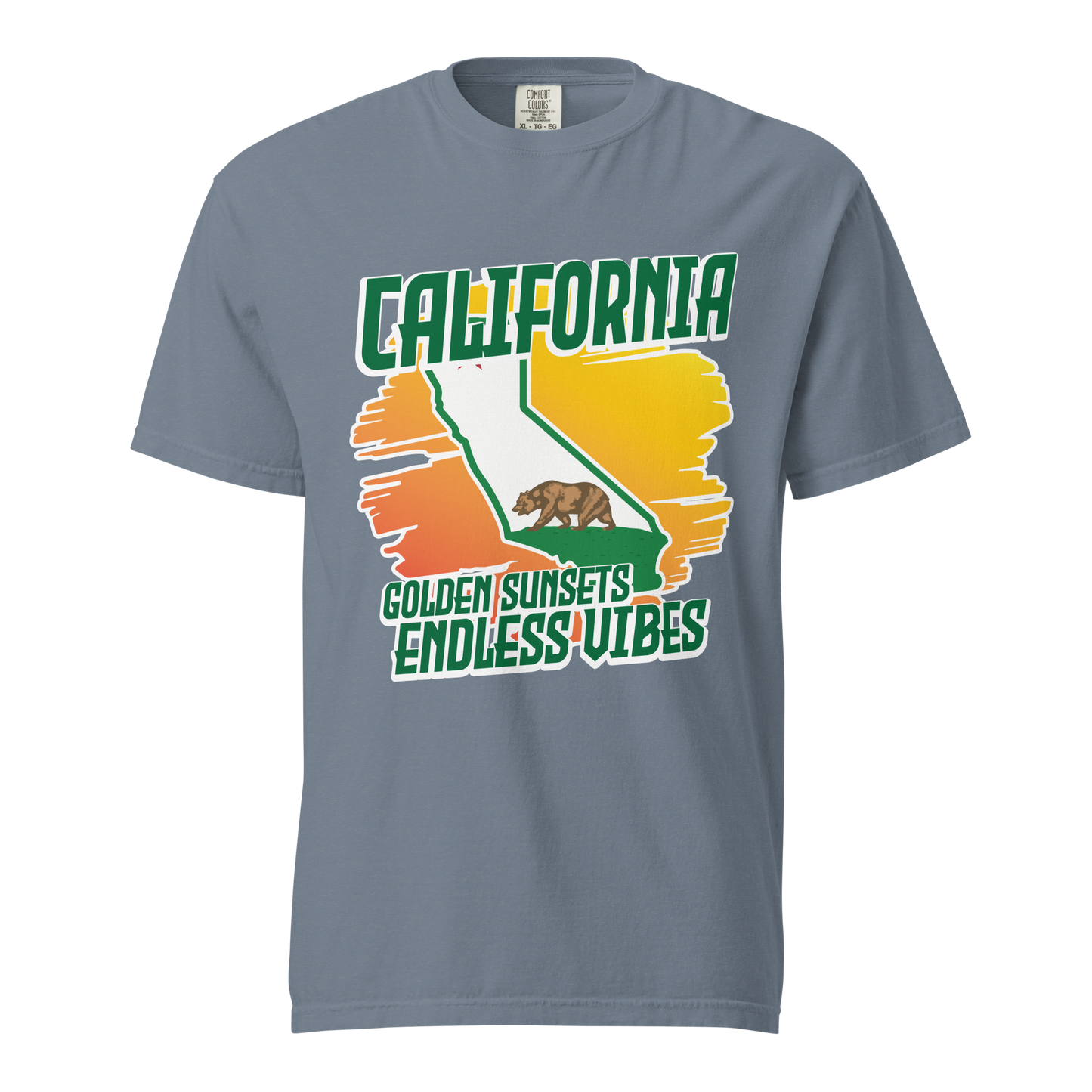 ${California State (Heavyweight t-shirt)} ${USA Love California State Unisex Garment-dyed t-shirt} ${xadaprints.com} ${XADA PRINTS