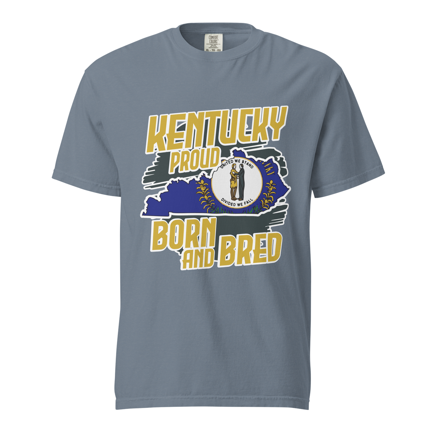 ${Kentucky State (Heavyweight t-shirt)} ${USA Love Kentucky State Unisex Garment-dyed t-shirt} ${xadaprints.com} ${XADA PRINTS