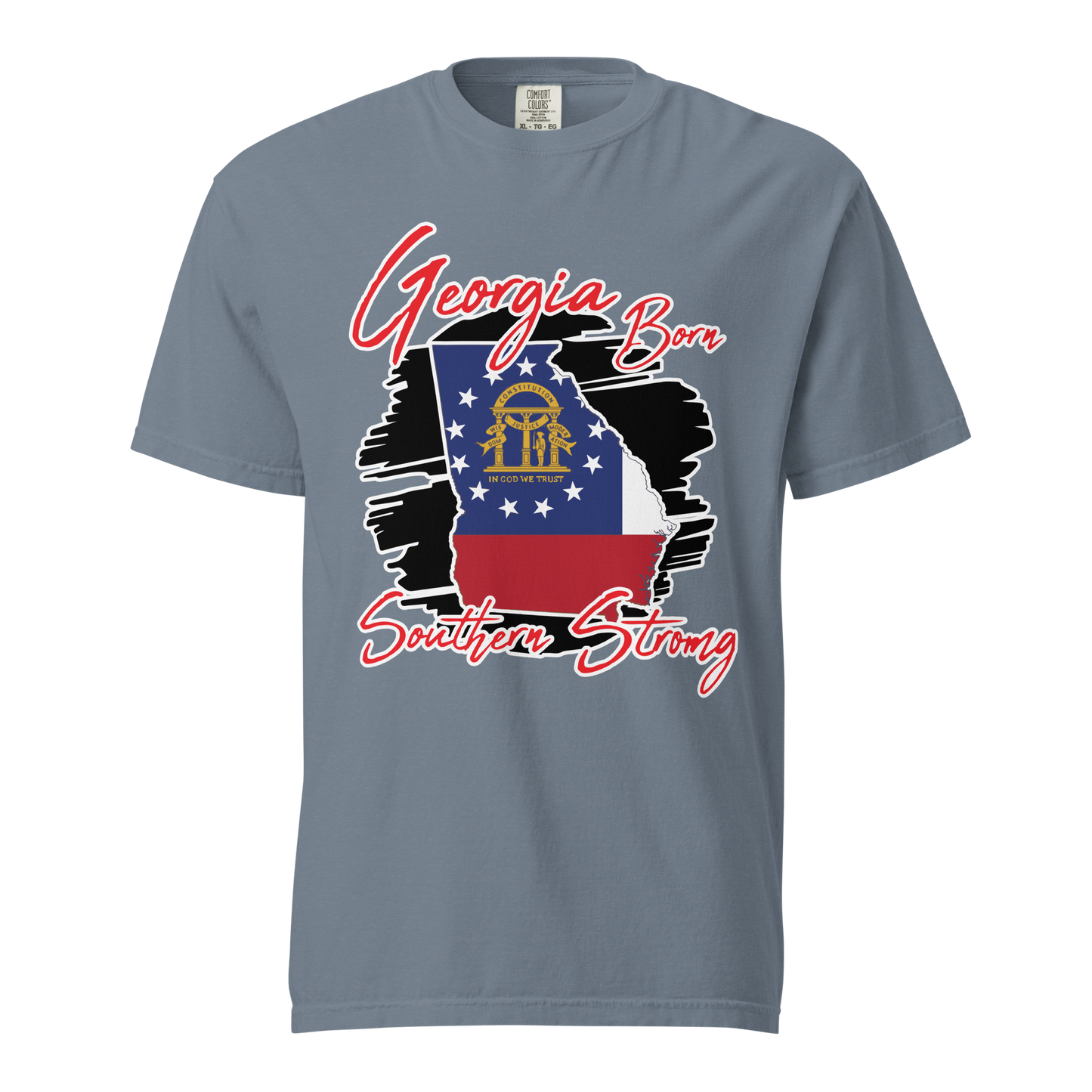 ${Georgia State (Heavyweight t-shirt)} ${USA Love Georgia State Unisex Garment-dyed t-shirt} ${xadaprints.com} ${XADA PRINTS