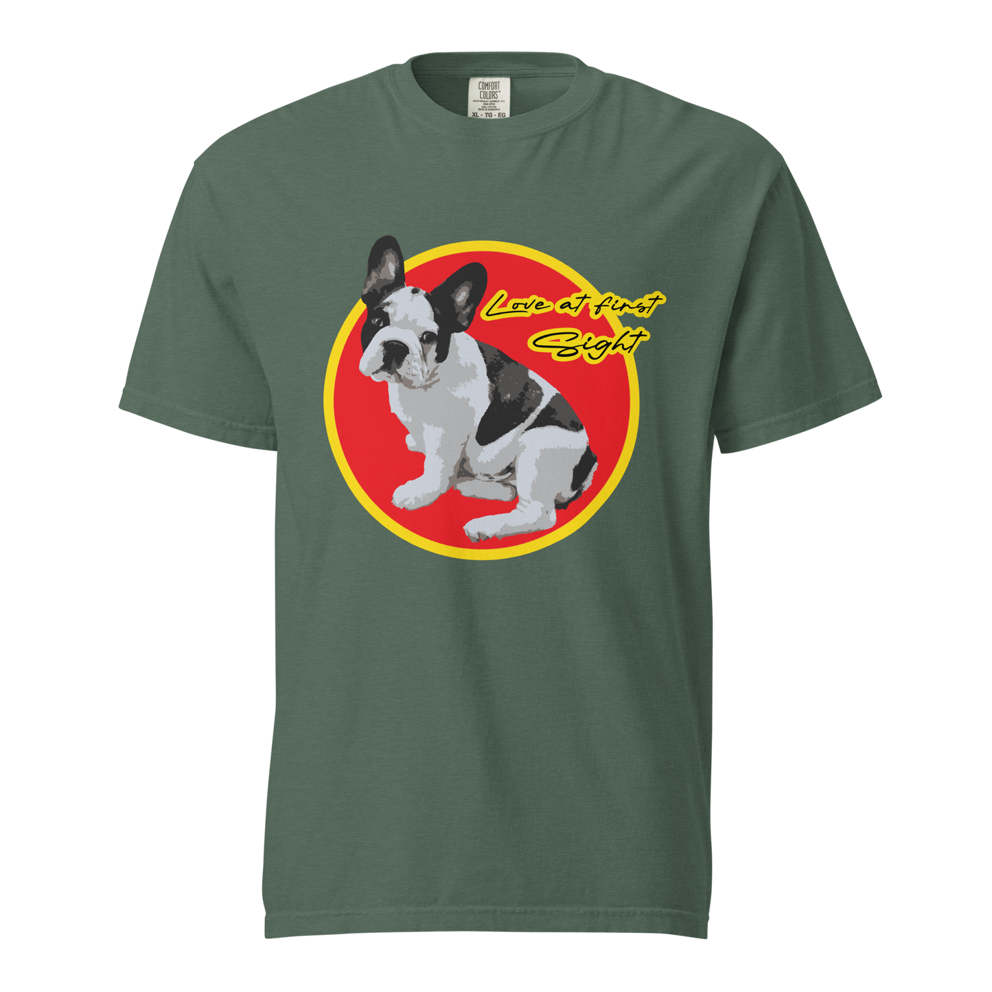 ${French Bulldog (Heavyweight t-shirt)} ${Pet Lovers French Bulldog Unisex (Heavyweight t-shirt)} ${xadaprints.com} ${XADA PRINTS}
