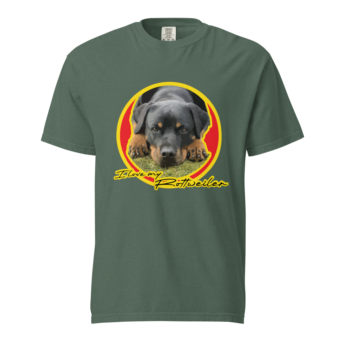 ${Rottweiler (Heavyweight t-shirt)} ${Pet Lovers Rottweiler Unisex (Heavyweight t-shirt)} ${xadaprints.com} ${XADA PRINTS}