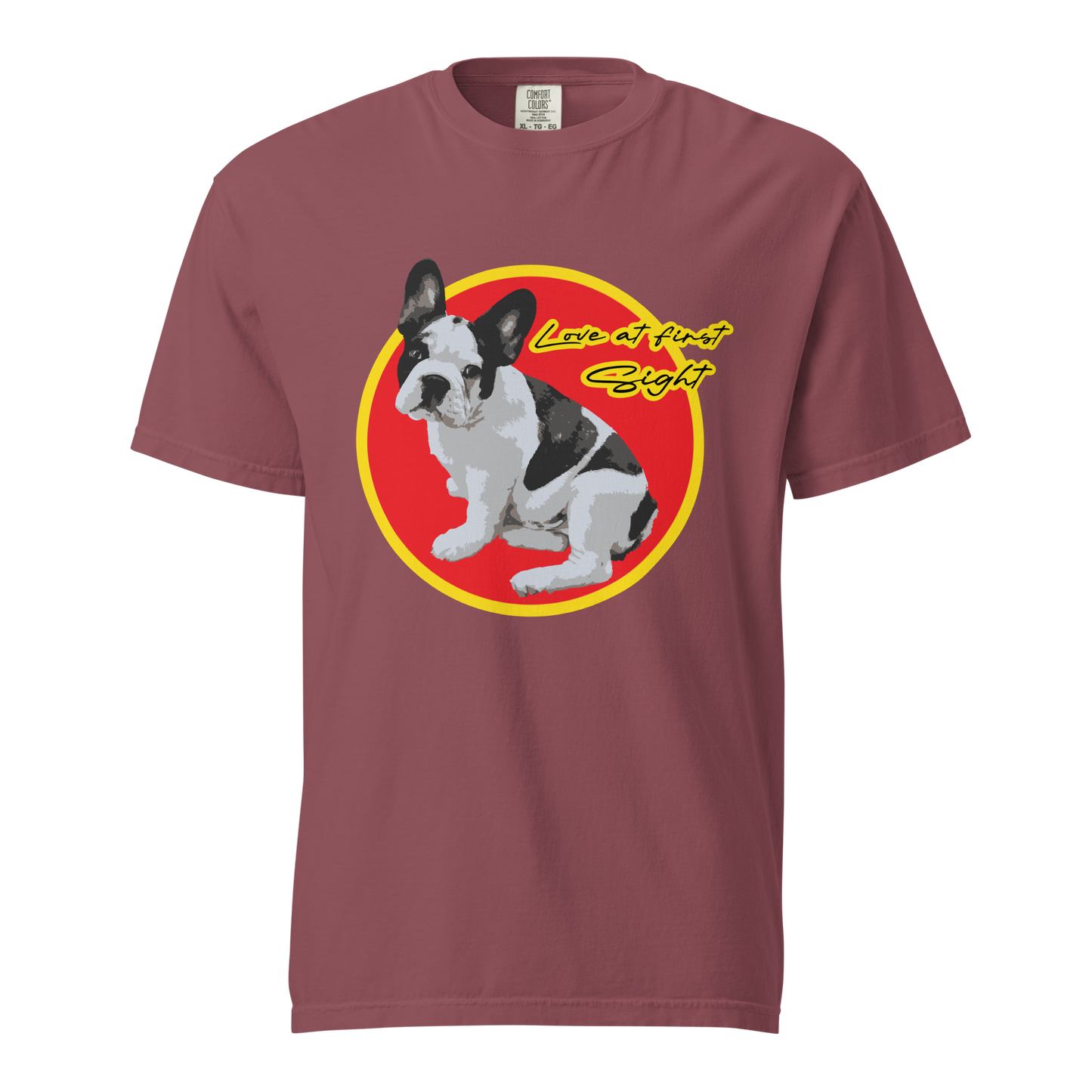 ${French Bulldog (Heavyweight t-shirt)} ${Pet Lovers French Bulldog Unisex (Heavyweight t-shirt)} ${xadaprints.com} ${XADA PRINTS}