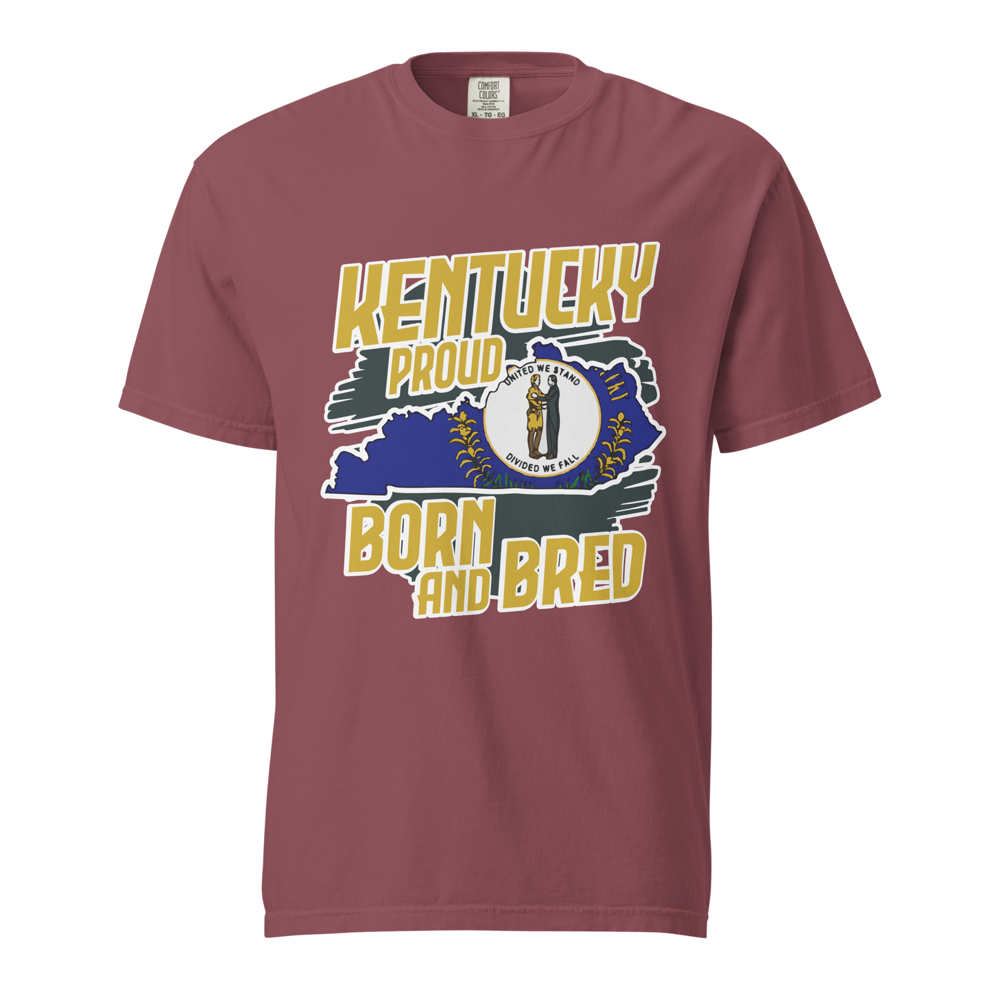 ${Kentucky State (Heavyweight t-shirt)} ${USA Love Kentucky State Unisex Garment-dyed t-shirt} ${xadaprints.com} ${XADA PRINTS