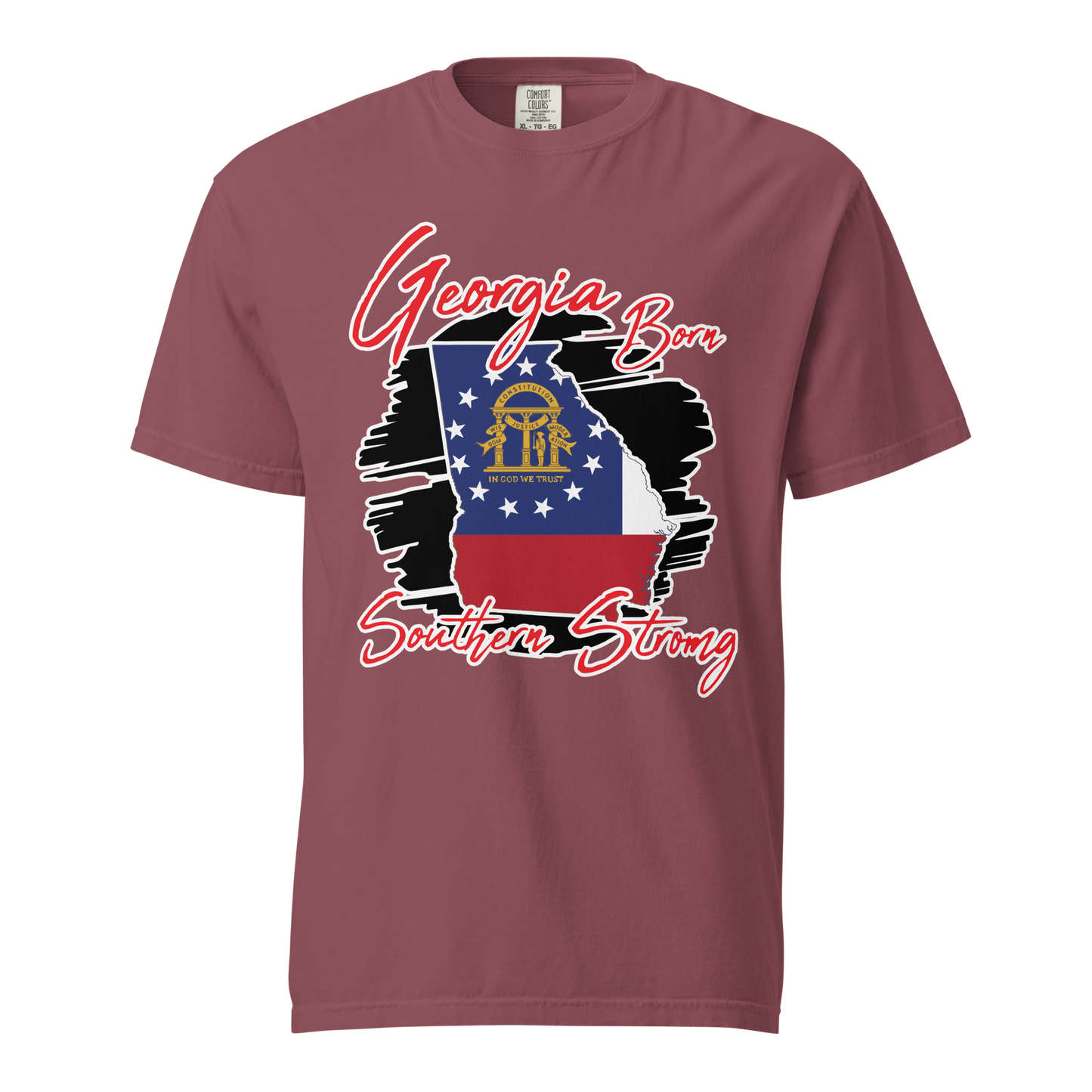 ${Georgia State (Heavyweight t-shirt)} ${USA Love Georgia State Unisex Garment-dyed t-shirt} ${xadaprints.com} ${XADA PRINTS