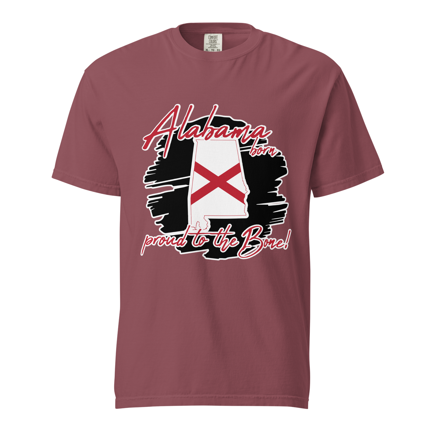 ${Alabama State (Heavyweight t-shirt)} ${USA Love Alabama State Unisex Garment-dyed t-shirt} ${xadaprints.com} ${XADA PRINTS}