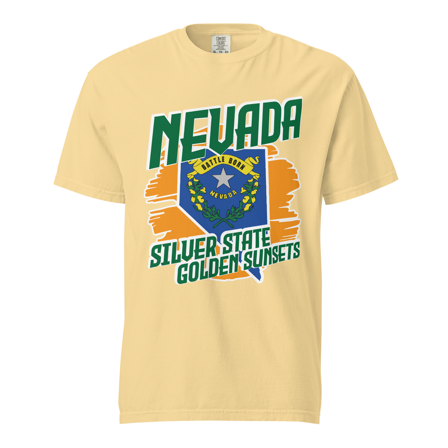 ${Nevada State (Heavyweight t-shirt)} ${USA Love Nevada State Unisex Garment-dyed t-shirt} ${xadaprints.com} ${XADA PRINTS