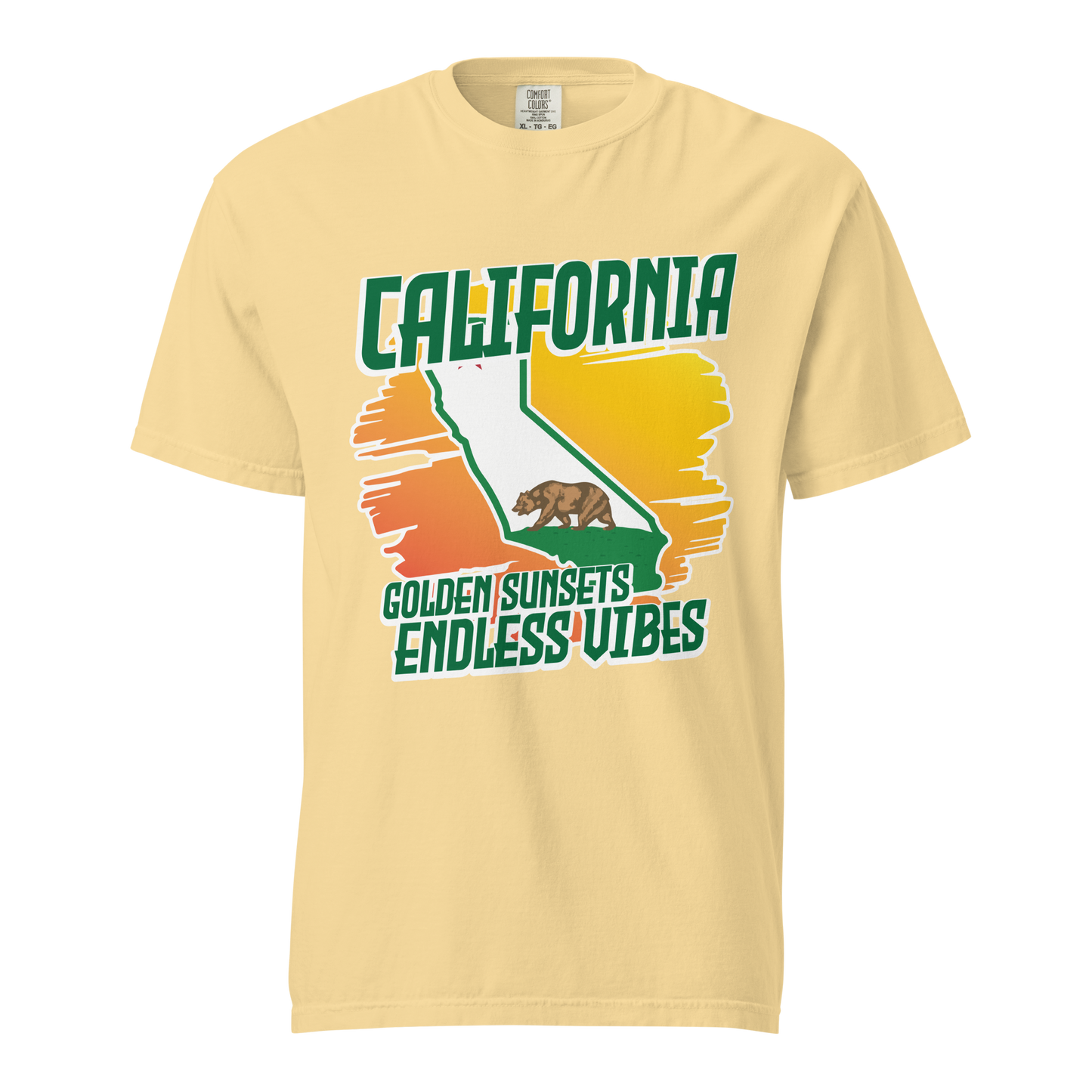 ${California State (Heavyweight t-shirt)} ${USA Love California State Unisex Garment-dyed t-shirt} ${xadaprints.com} ${XADA PRINTS