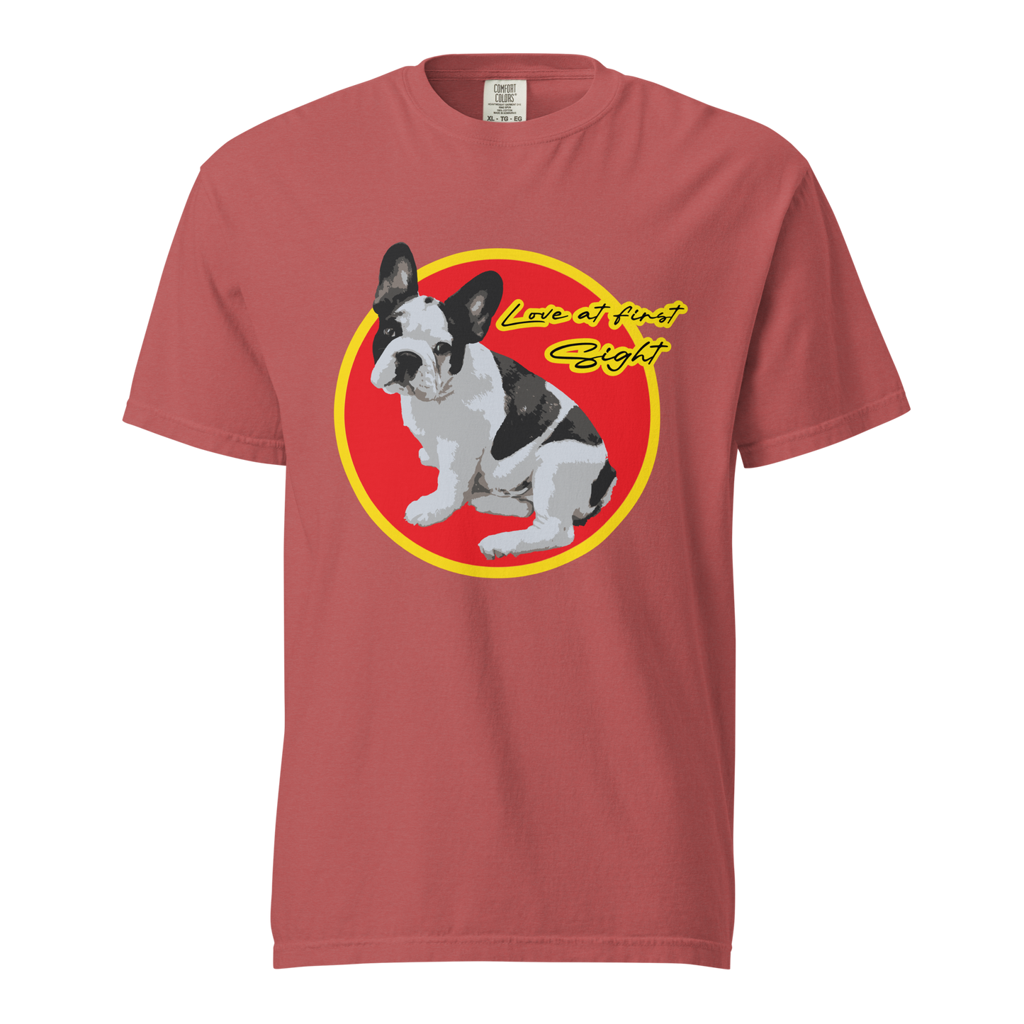 ${French Bulldog (Heavyweight t-shirt)} ${Pet Lovers French Bulldog Unisex (Heavyweight t-shirt)} ${xadaprints.com} ${XADA PRINTS}