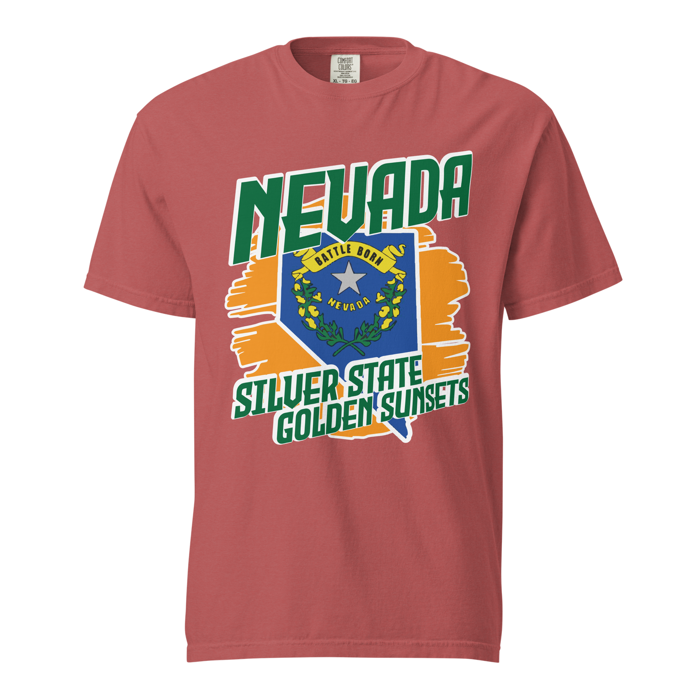 ${Nevada State (Heavyweight t-shirt)} ${USA Love Nevada State Unisex Garment-dyed t-shirt} ${xadaprints.com} ${XADA PRINTS