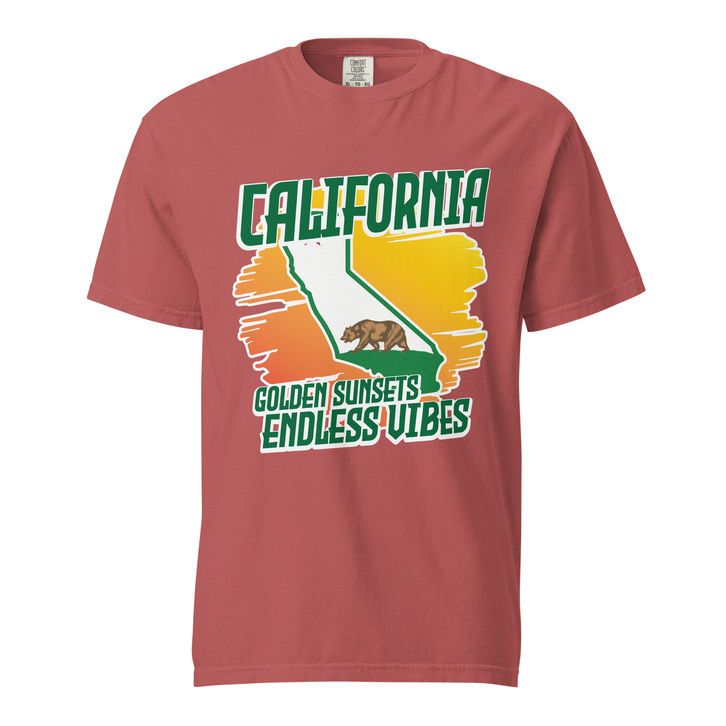 ${California State (Heavyweight t-shirt)} ${USA Love California State Unisex Garment-dyed t-shirt} ${xadaprints.com} ${XADA PRINTS
